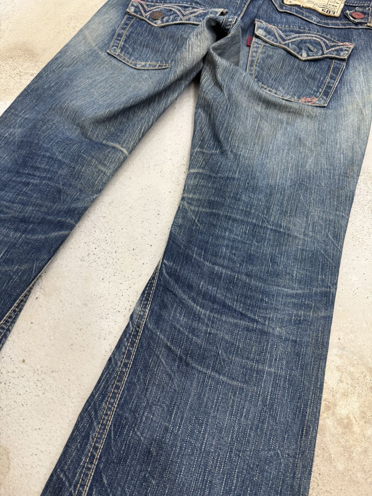 Edwin Vintage Edwin Blue Trip 503 Mudwash Dirty Distress Denim Size US 30 / EU 46 - 16 Thumbnail