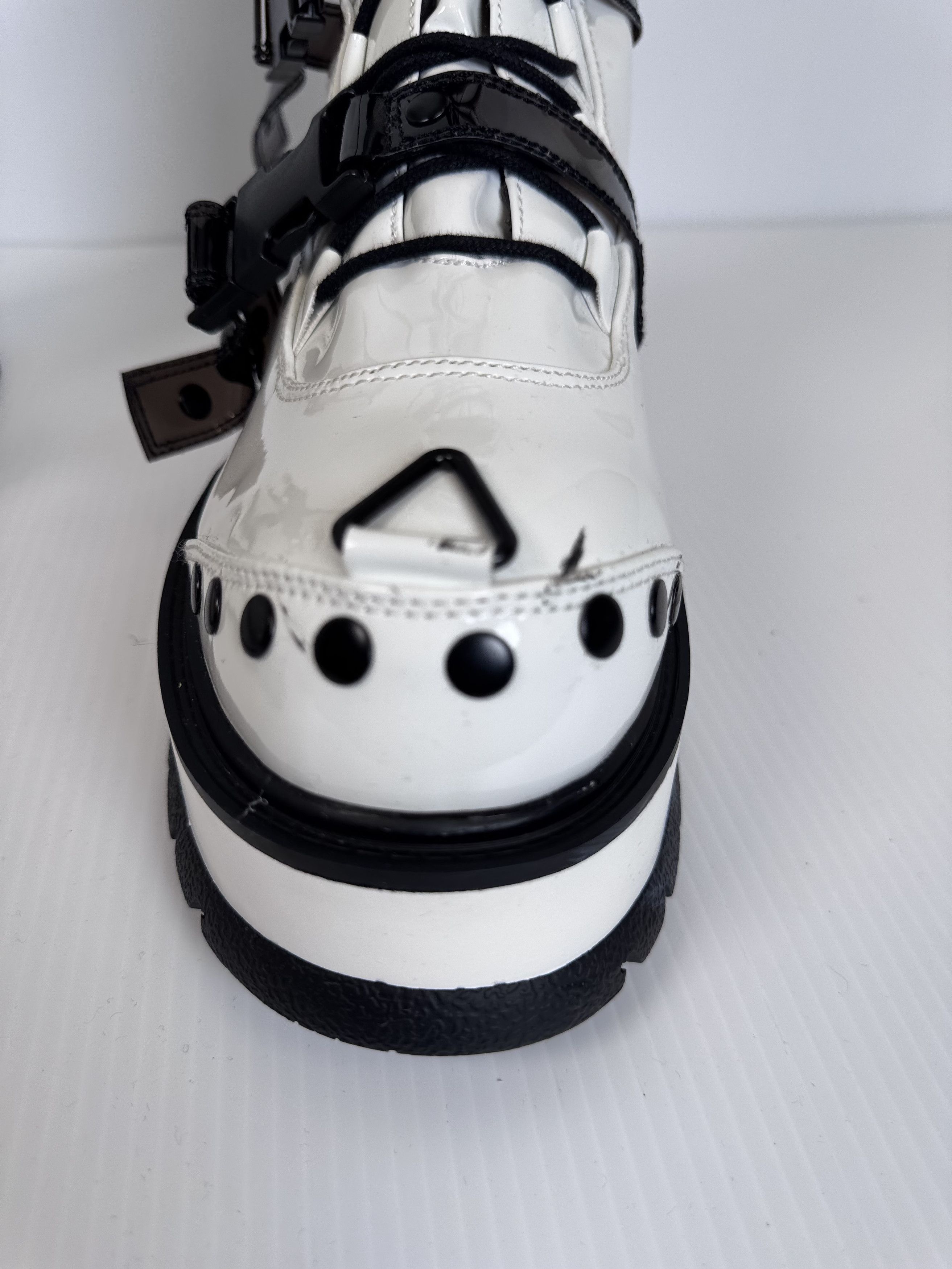 Demonia Cult Demonia Cult Slacker-260 White Knee High Punk Platform Boot Size US 12 / IT 42 - 9 Thumbnail