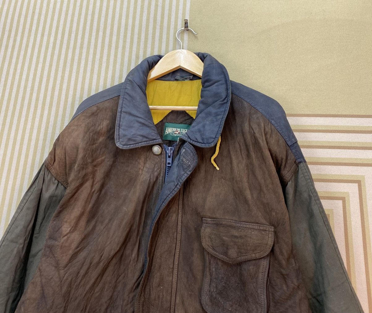 American Eagle Outfitters 🫶 vintage American Eagle brown leather Outdoor Jacket Size US L / EU 52-54 / 3 - 3 Thumbnail