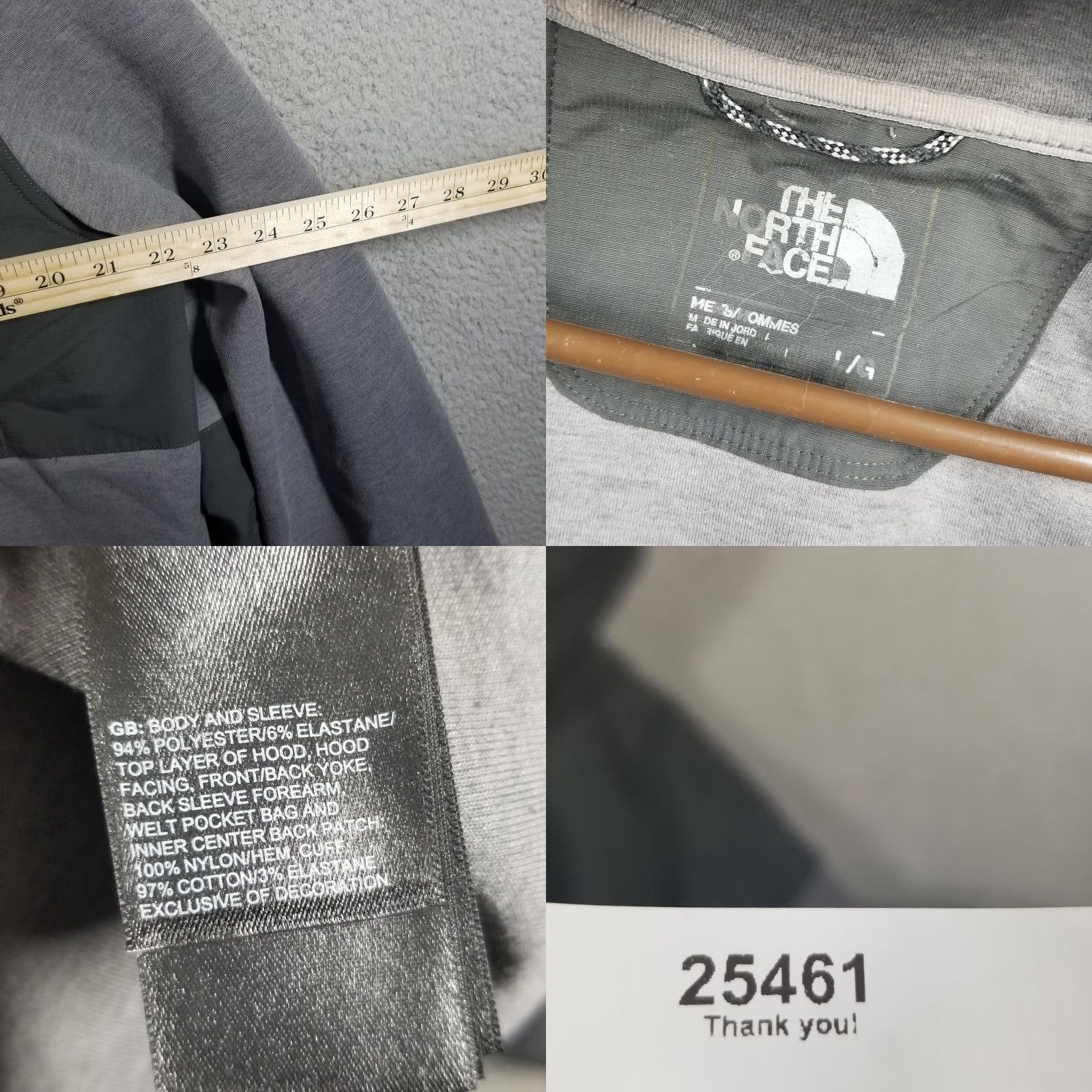 The North Face The North Face Blocked Thermal 3D Jacket Men's L Gray/Black Full Zip Hoodie Size US L / EU 52-54 / 3 - 8 Thumbnail