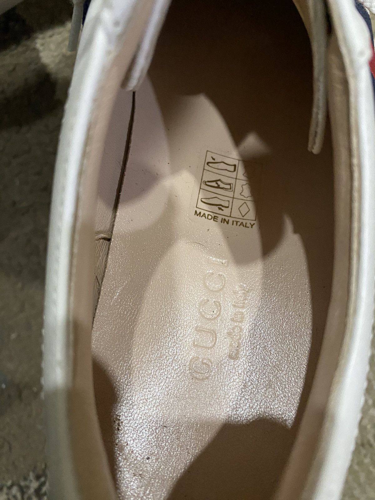 Gucci Gucci White Leather Peggy Web Trainers Size US 4 / IT 34 - 5 Thumbnail