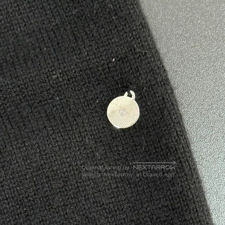 Hermes Hermes Black Metal Logo Cashmere Dress Size XS / US 0-2 / IT 36-38 - 7 Thumbnail