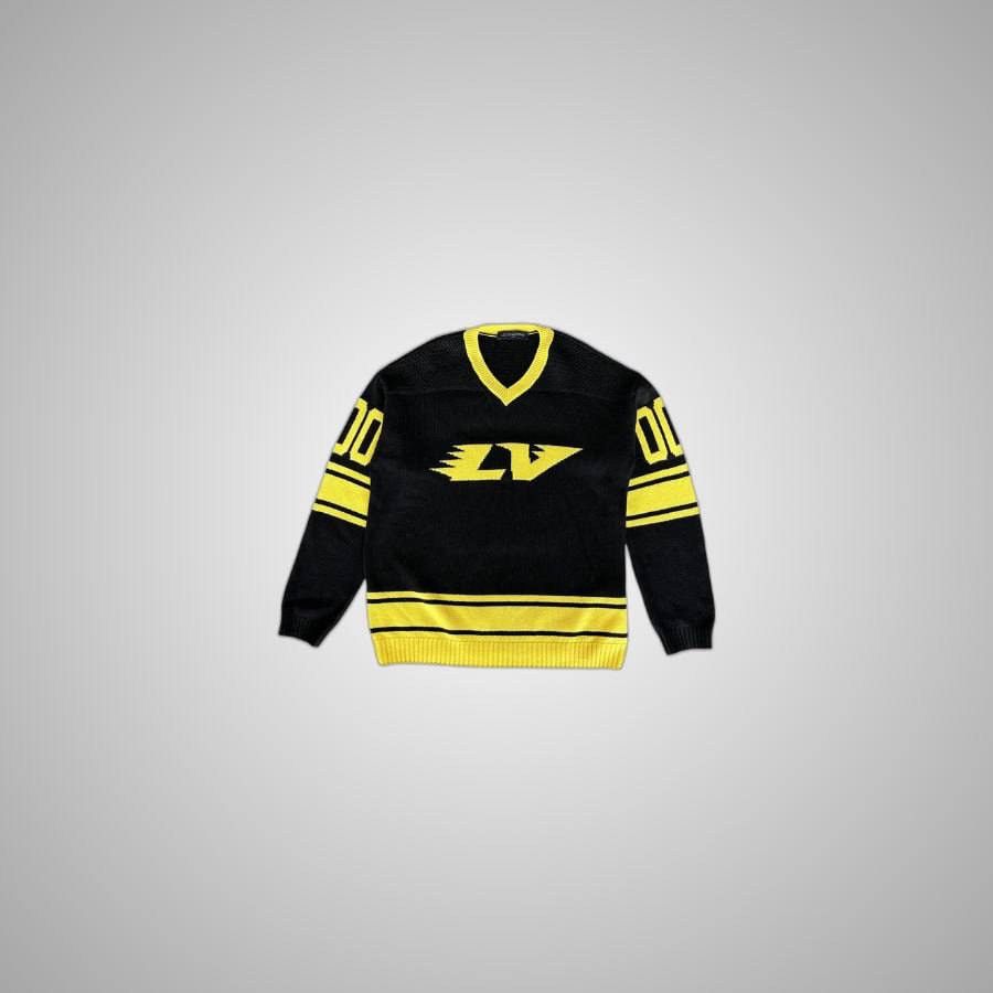 Louis Vuitton LOUIS VUITTON BLACK & YELLOW KNIT JERSEY Size US XXL / EU 58 / 5 - 1 Thumbnail