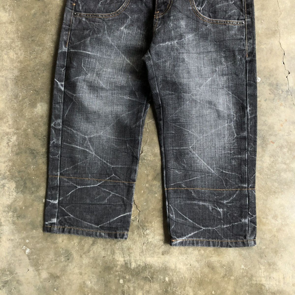 14th Addiction 2000s Nylaus Double Waist Denim Jeans Pant Faded Y2k Size US 28 / EU 44 - 5 Thumbnail