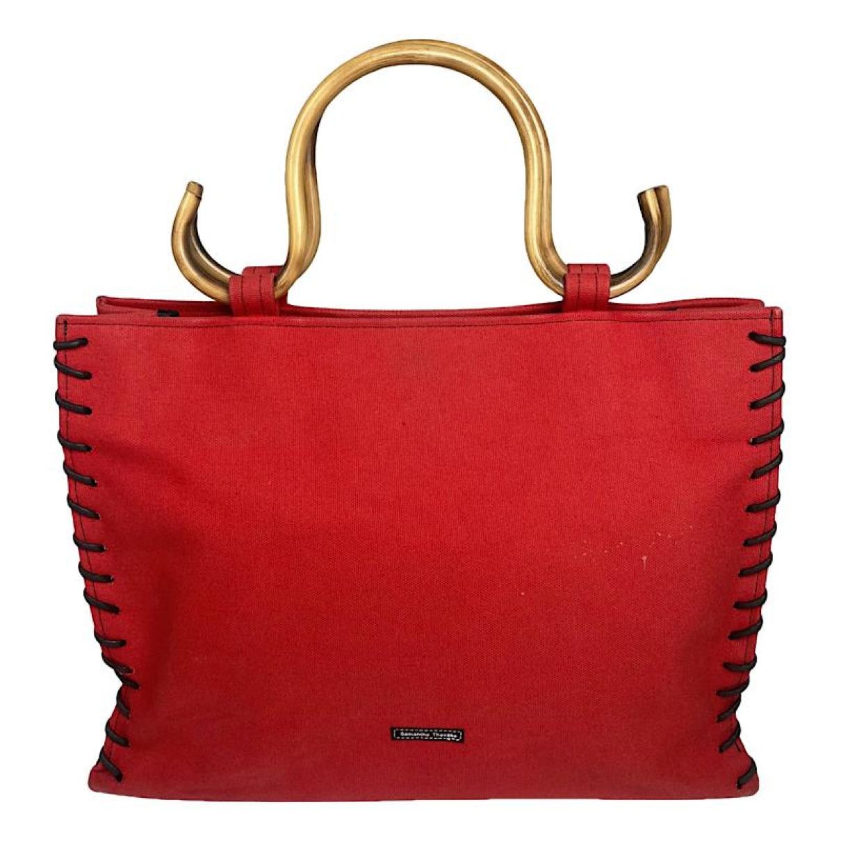 Samantha Thavasa Red Cotton Handbag