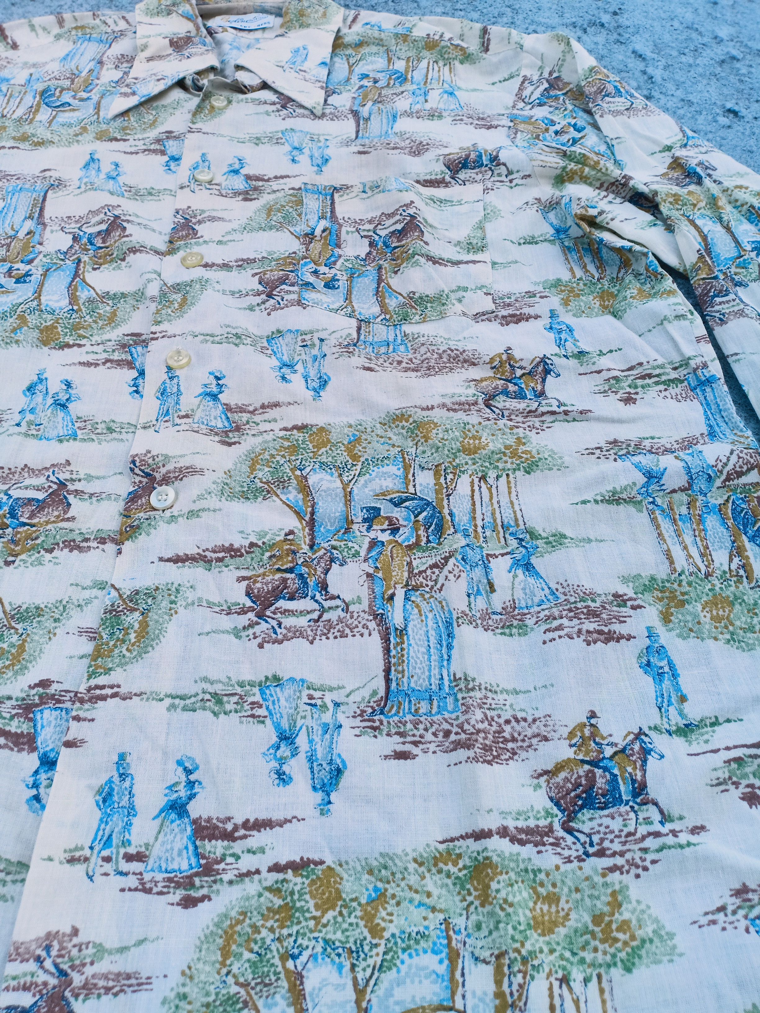 Vintage Vintage Beeline PERMANENT PRESS fullprint shirt Size US L / EU 52-54 / 3 - 3 Thumbnail