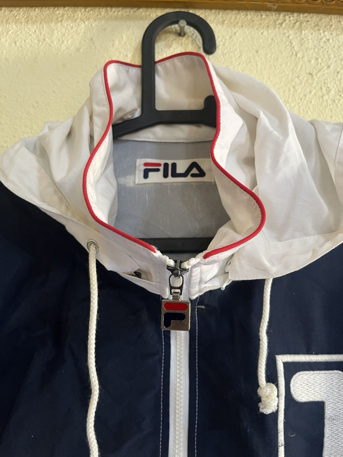 Fila Vintage Fila Windbreaker Hoodie Big Logo Size US XL / EU 56 / 4 - 2 Thumbnail