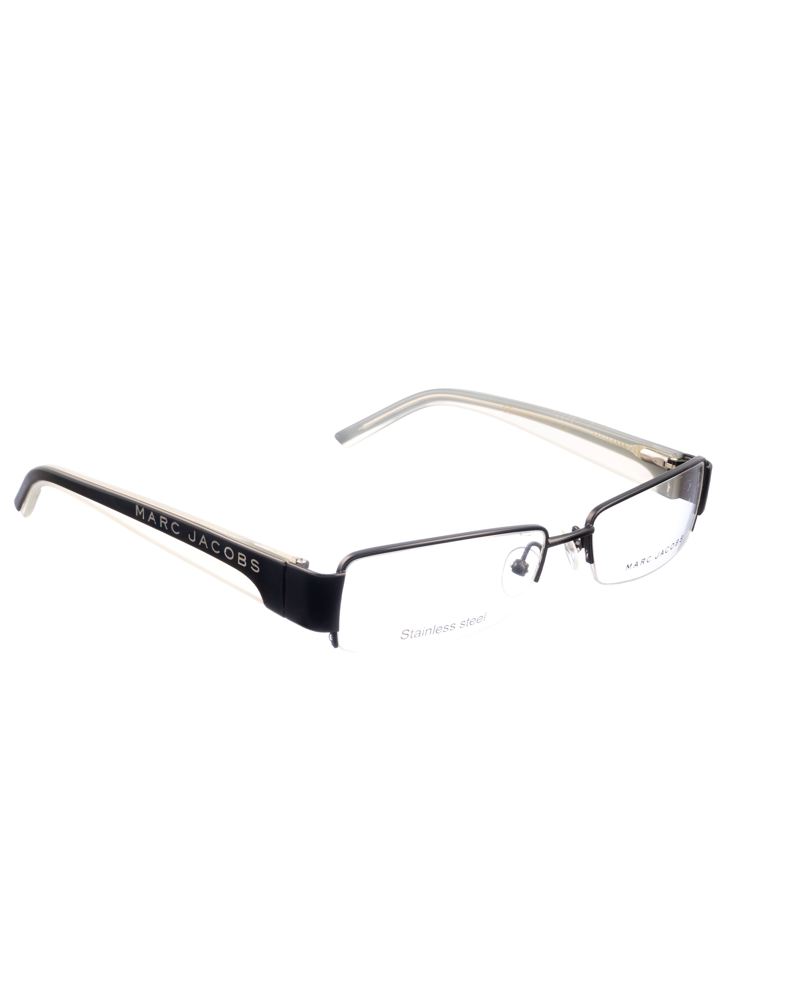 Marc Jacobs 00s Black and Transparent Half-Rim Glasses