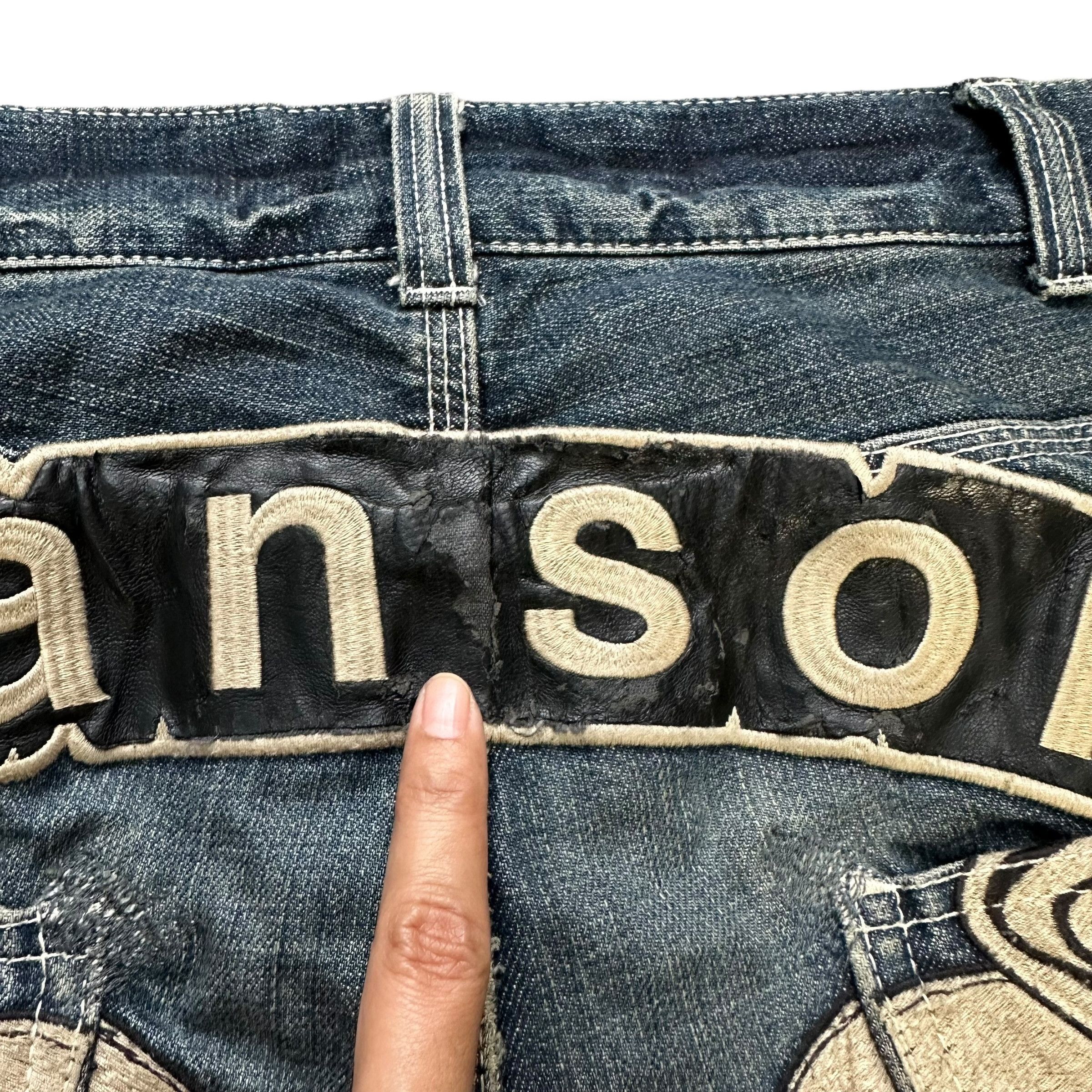 Vanson Leathers Vanson Leathers Embroidered Big Logo Denim Pant #A33-0742 Size US 36 / EU 52 - 4 Thumbnail