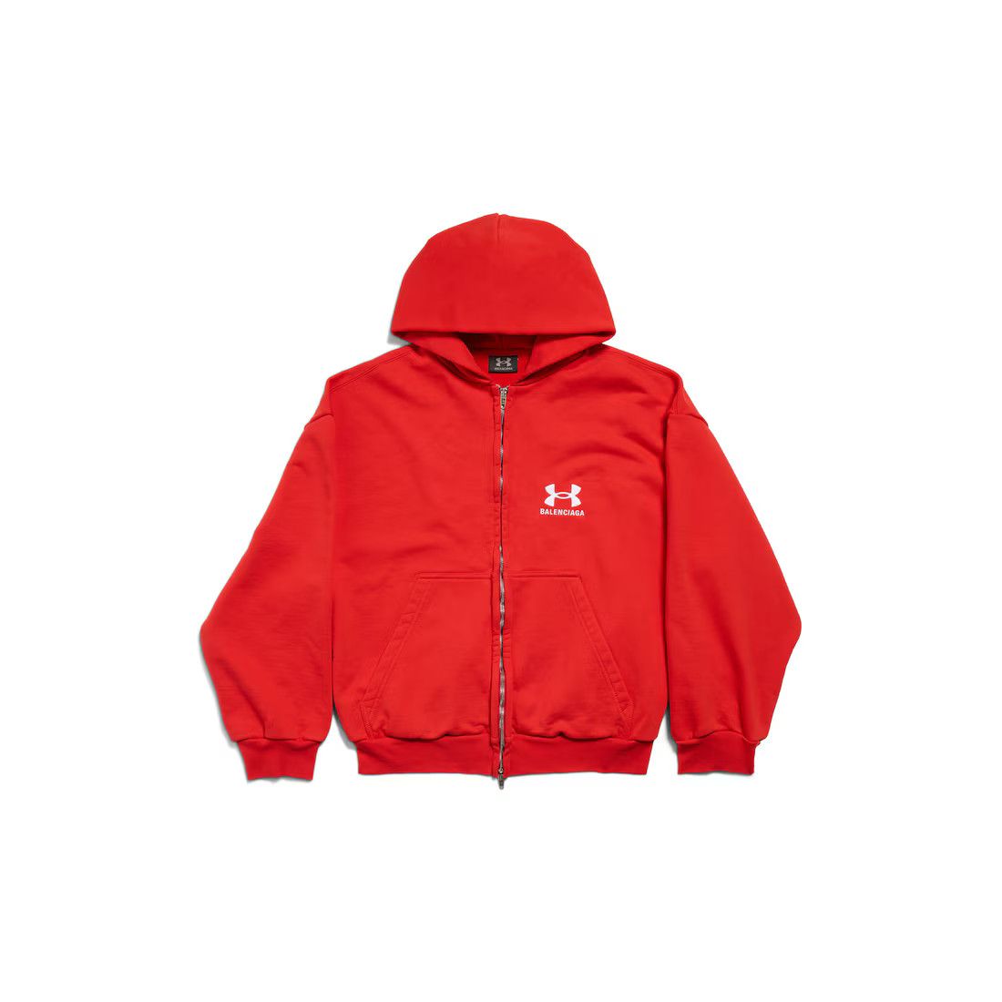 Balenciaga × Under Armour o1w1db10425 Under Armour® Zip-Up Hoodie Regular Fit in Red Size XS / US 0-2 / IT 36-38 - 5 Thumbnail