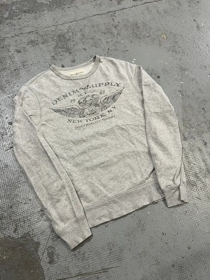 Polo Ralph Lauren 2010s Ralph Lauren Denim & Supply Motors Grey Sweater Size US XS / EU 42 / 0 - 4 Thumbnail