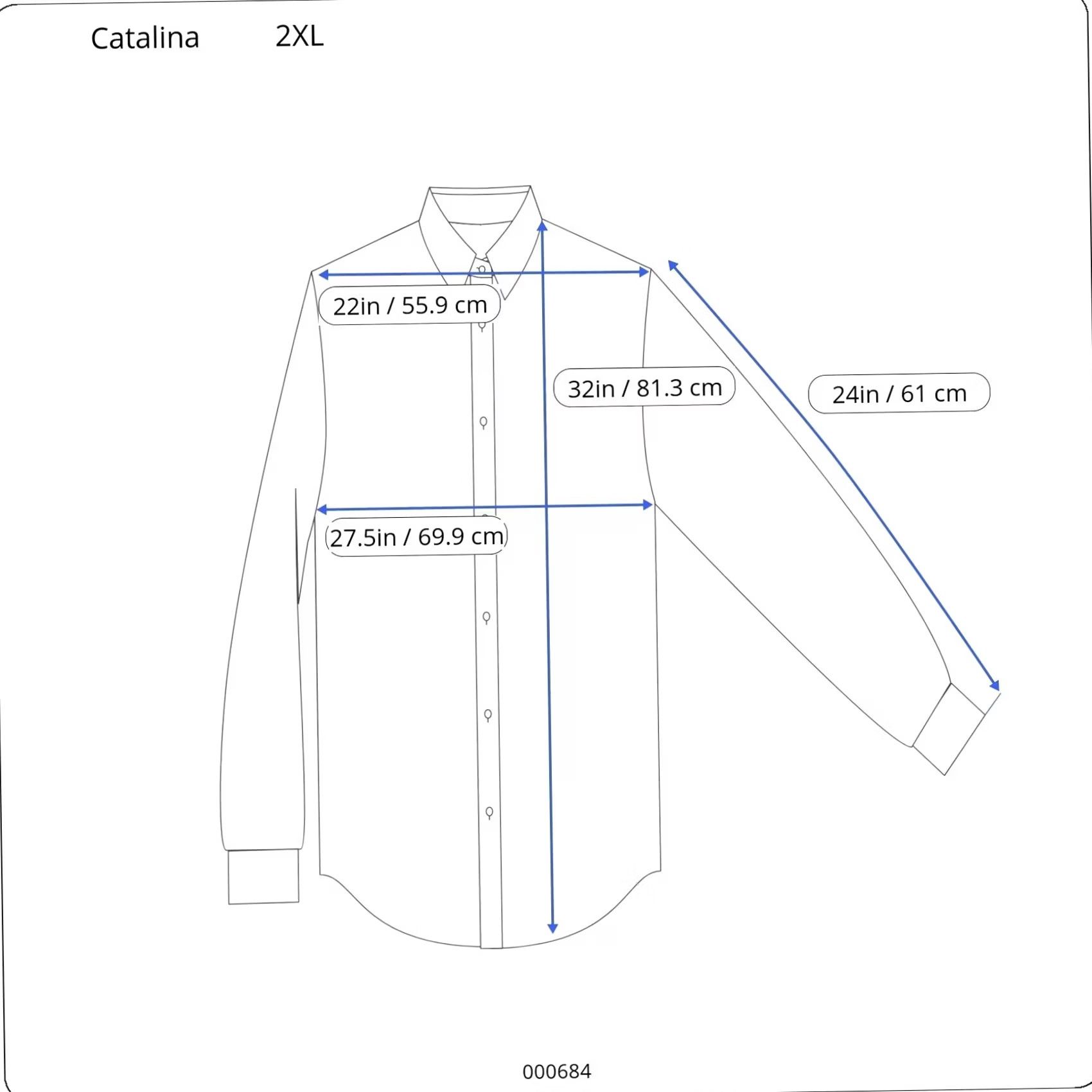 Catalina Catalina Mens 2XL Khaki Casual Shirt Long Sleeve Button Down Top Size US XXL / EU 58 / 5 - 8 Thumbnail