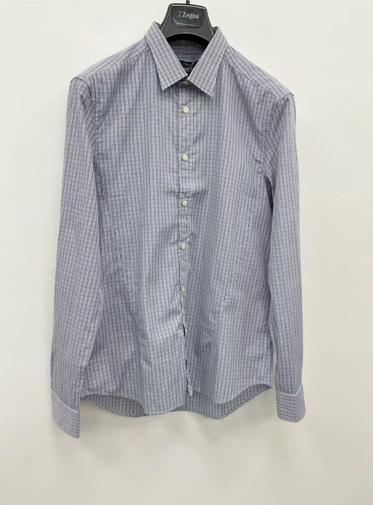 Z Zegna ZEGNA 100% Cotton Long Sleeve Shirt J30 Size US S / EU 44-46 / 1 - 1 Thumbnail