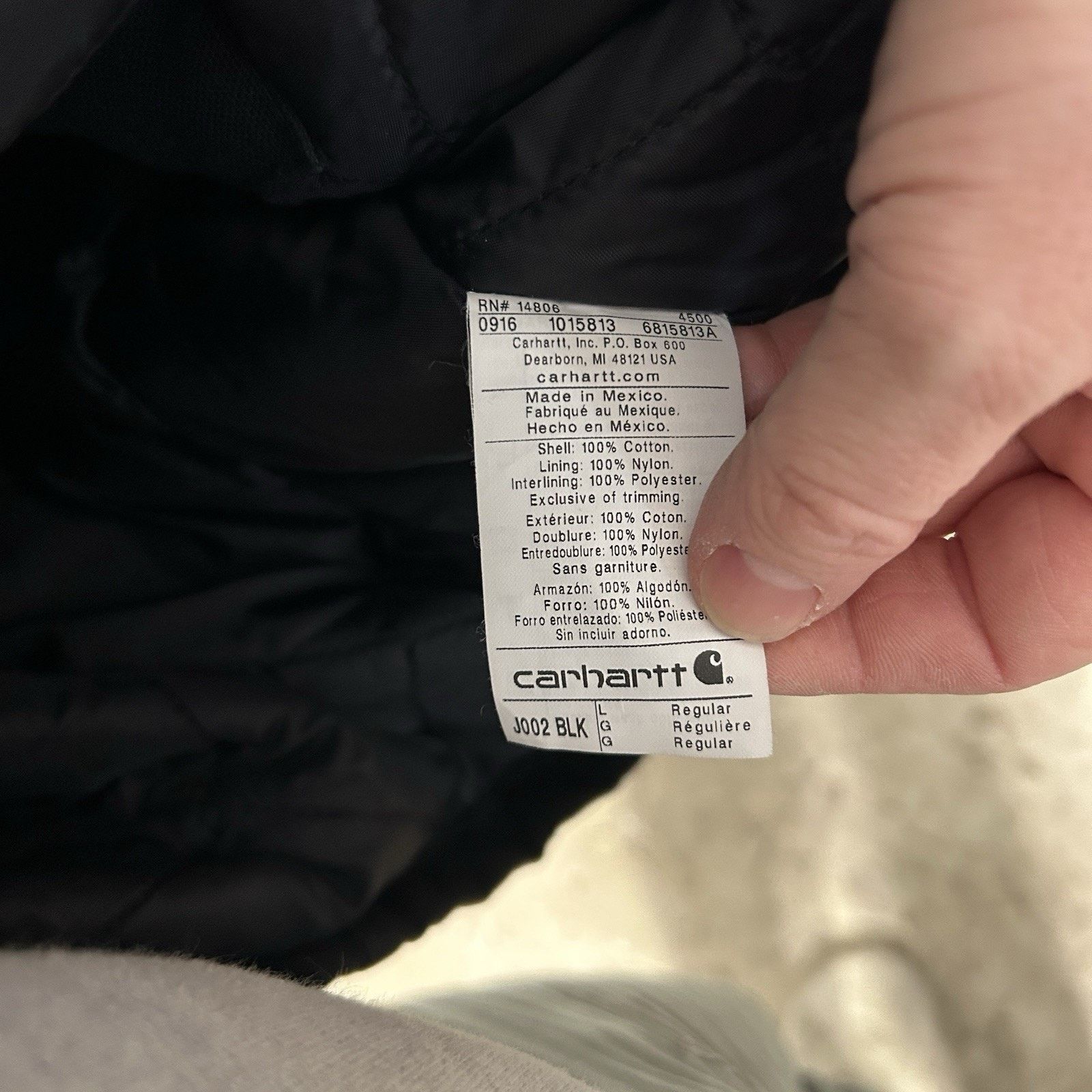 Carhartt Vintage Carhartt Quilt-Lined Artic Jacket “Black” J002 BLK Size US L / EU 52-54 / 3 - 12 Thumbnail