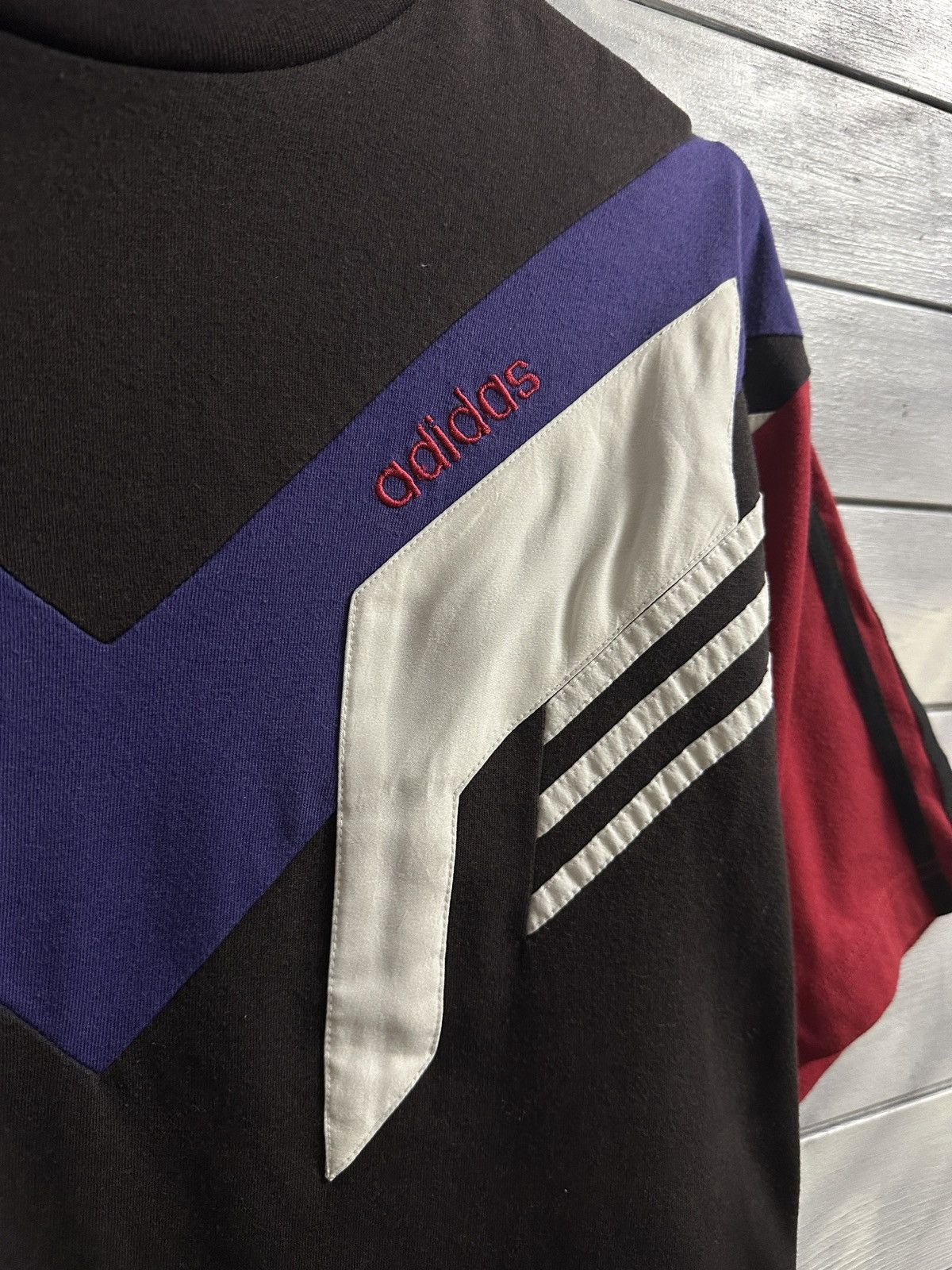 Adidas Rare Vintage 80s 90s Adidas Geometric Colorblock T-Shirt Size US M / EU 48-50 / 2 - 3 Thumbnail