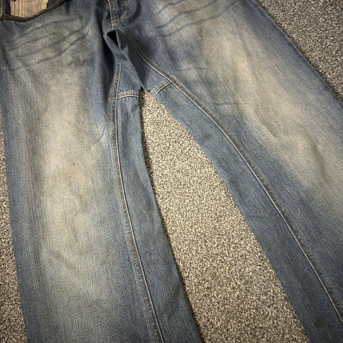 Seditionaries 🔥🔥 Y2K Baggy Flared Tweet Browny United Work Jeans Size US 33 - 5 Thumbnail