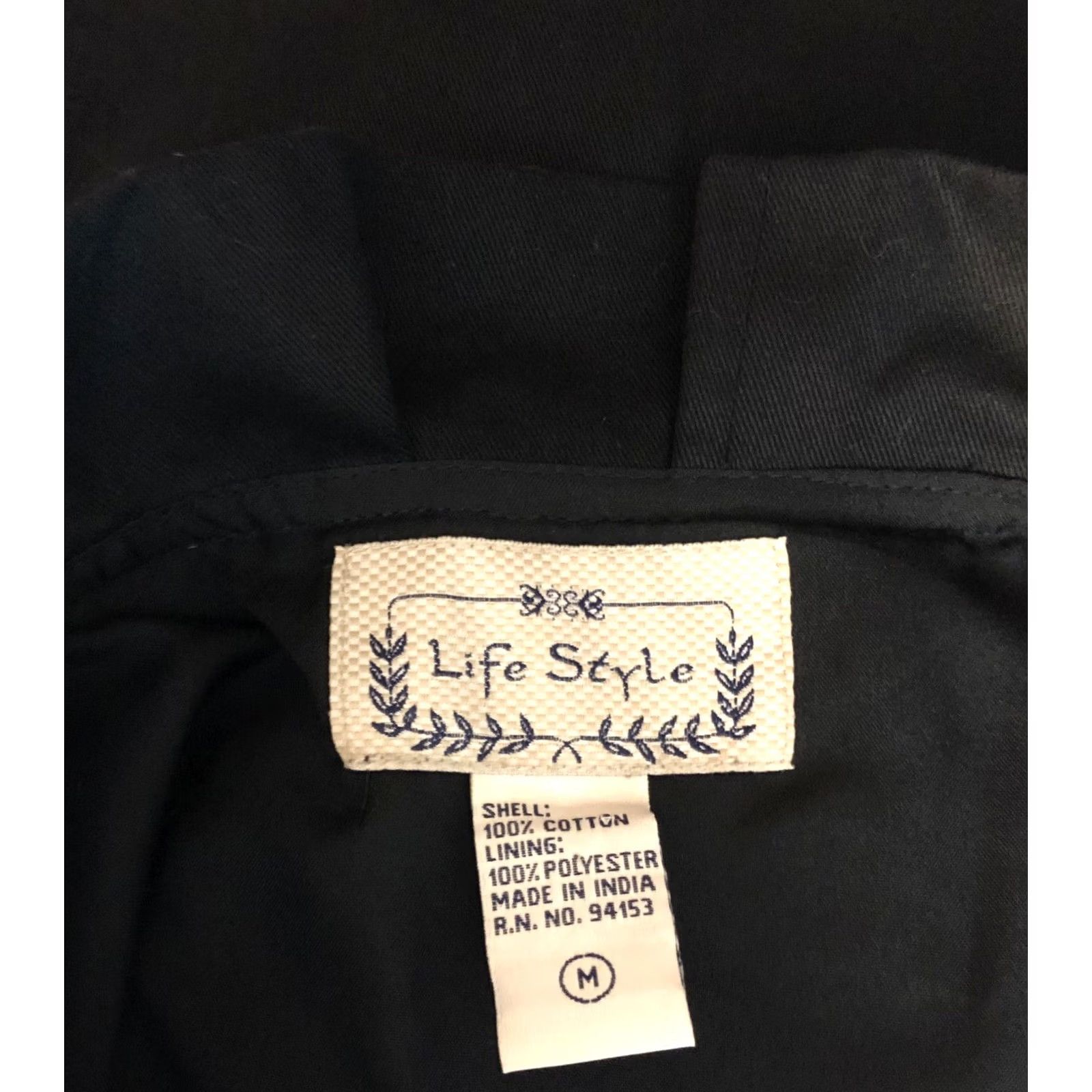 Vintage Life Style Open Front Cardigan M Black Ruffle Front Cuffed Long Sleeve Jacket Women, Career, Work, Casual, Short Sleeve? Size M / US 6-8 / IT 42-44 - 5 Thumbnail