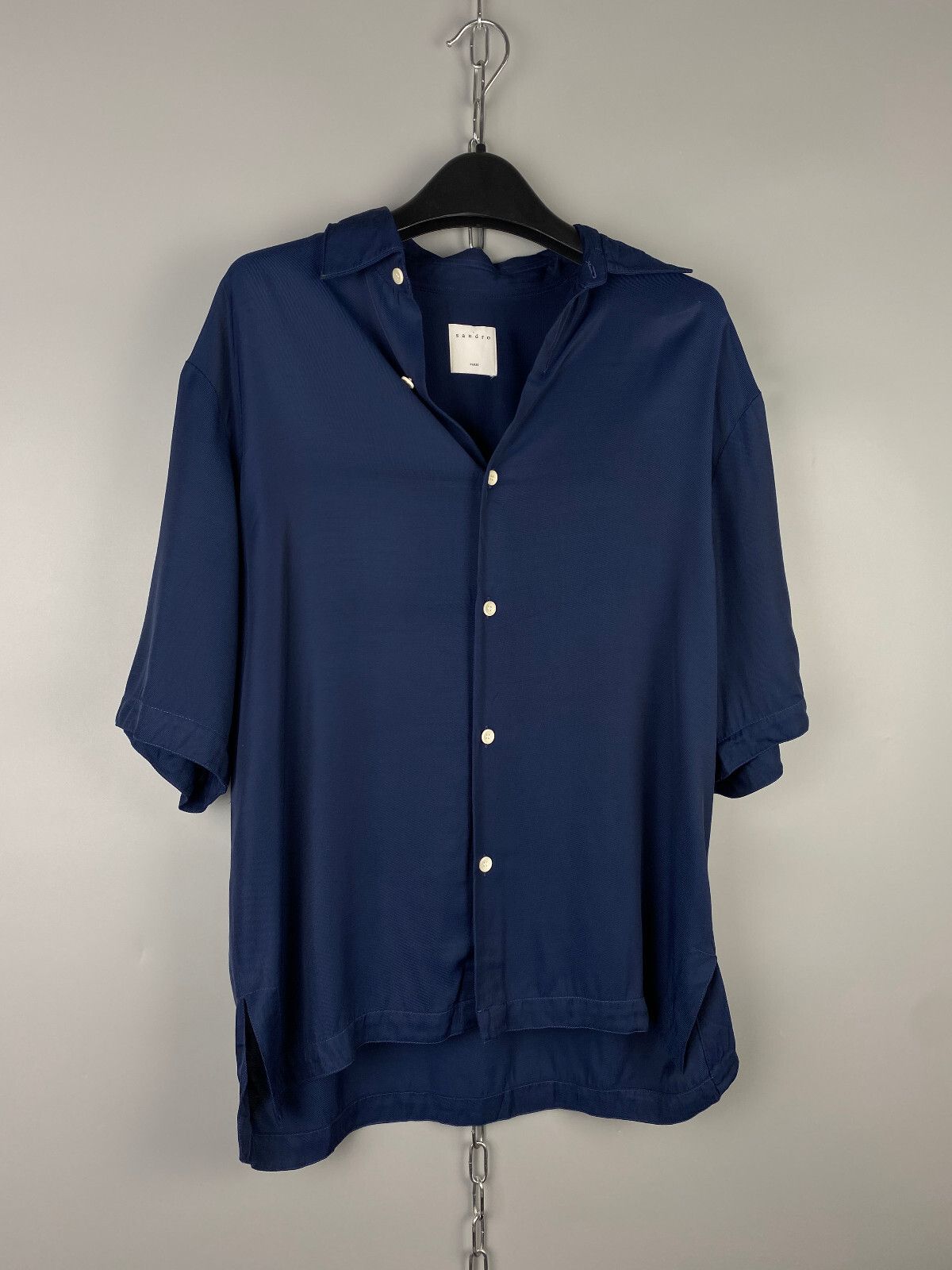 Sandro Sandro Button Short Sleeve Shirt Size US S / EU 44-46 / 1 - 2 Thumbnail
