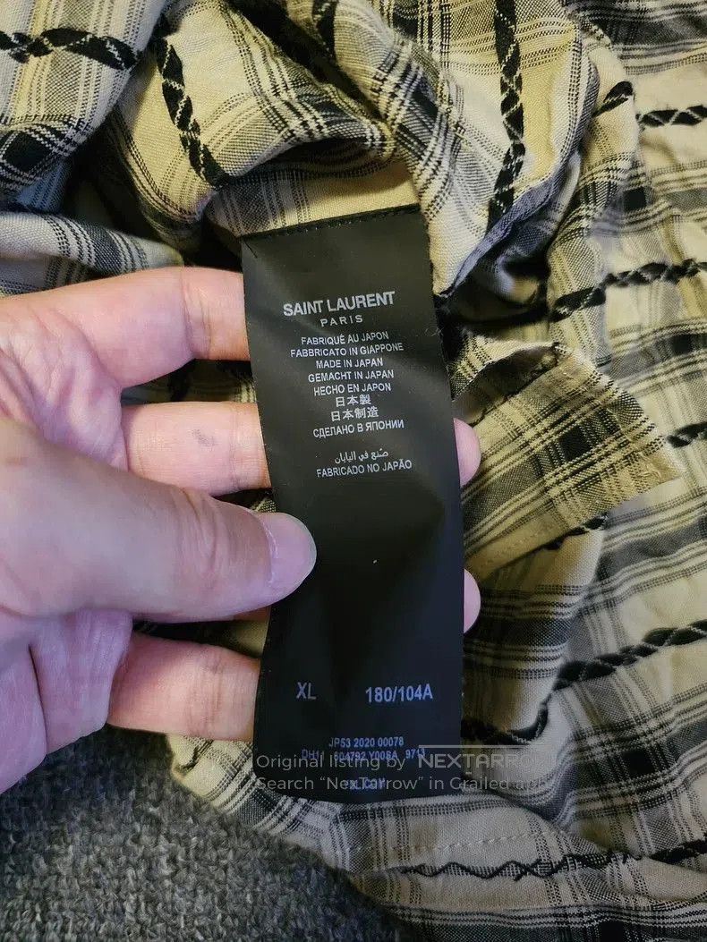 Saint Laurent Paris Saint Laurent Oversize Plaid Shirt. Size US XL / EU 56 / 4 - 5 Thumbnail