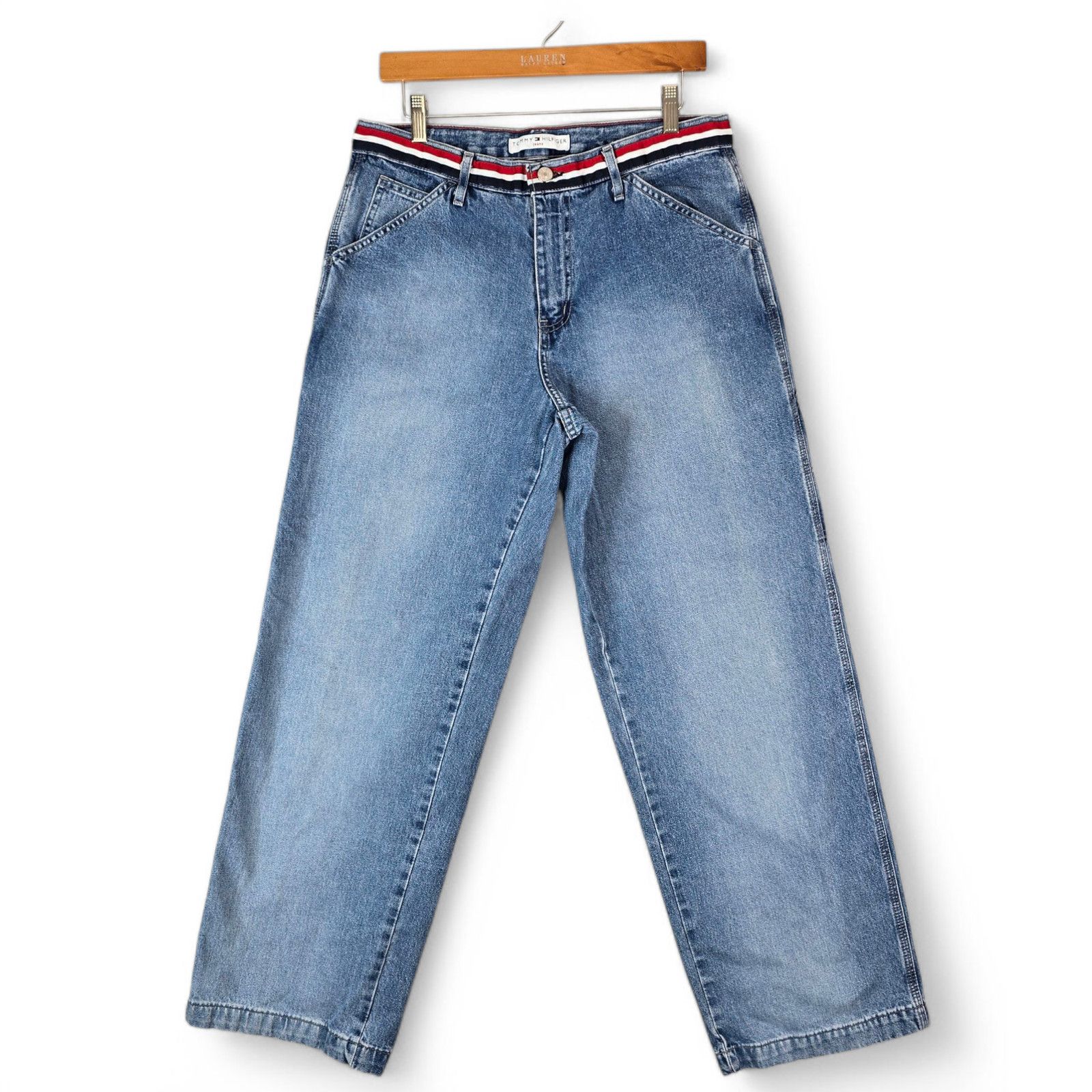 Tommy Hilfiger Vintage Tommy Hilfiger Carpenter Jeans Womens 12 32x30 Baggy Size 34" / US 12 / IT 48 - 2 Thumbnail