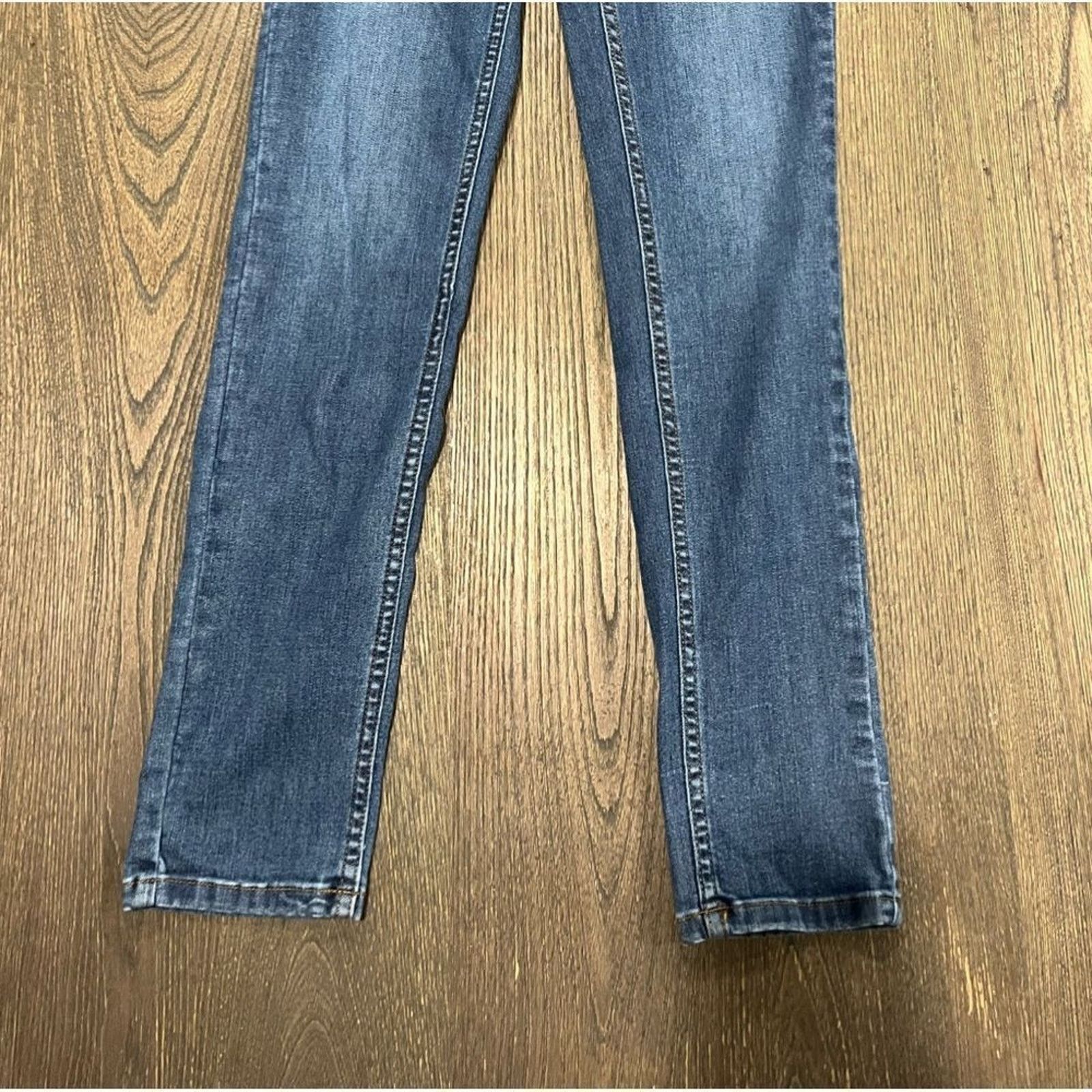 Vintage Matilda Jane Skinny Jeans Mid Rise Fading Whiskering Size 6 Size 28" / US 6 / IT 42 - 9 Thumbnail