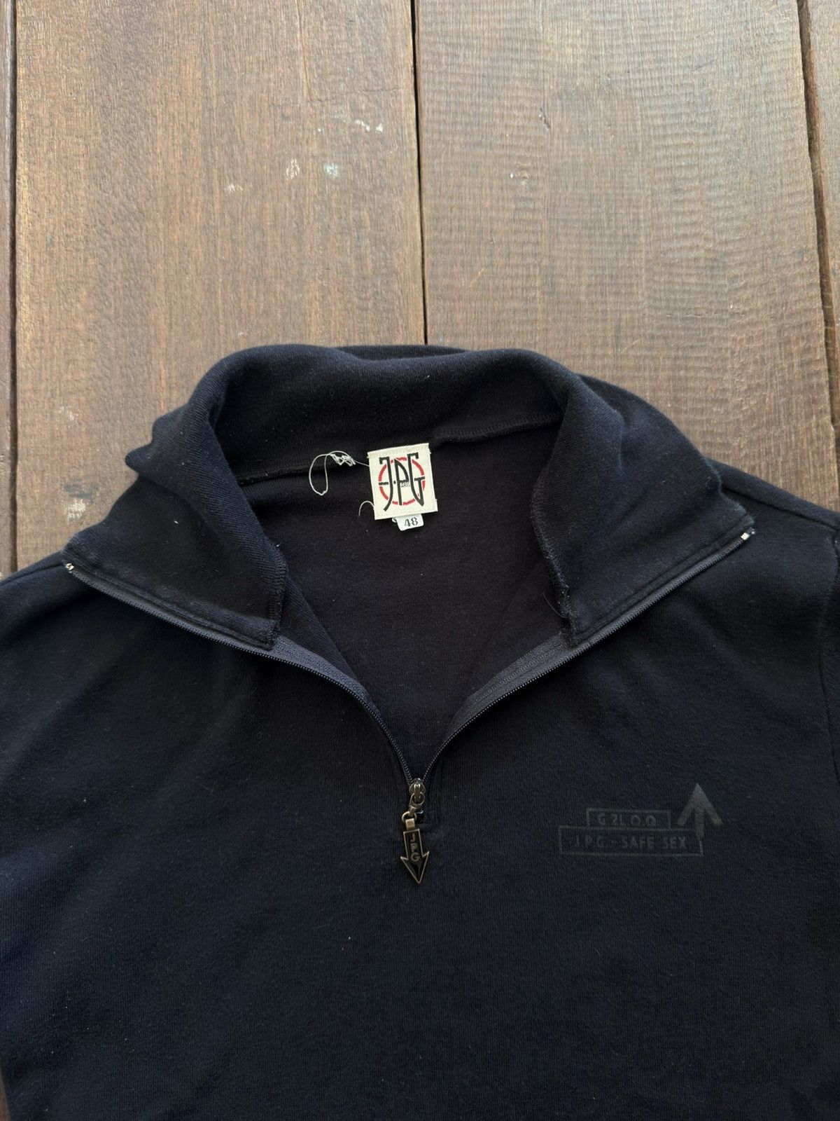 Jean Paul Gaultier Vintage J.P.G - 5AVE SEX G.2L.O.Q. Quarter Zip Size XL / US 12-14 / IT 48-50 - 2 Thumbnail