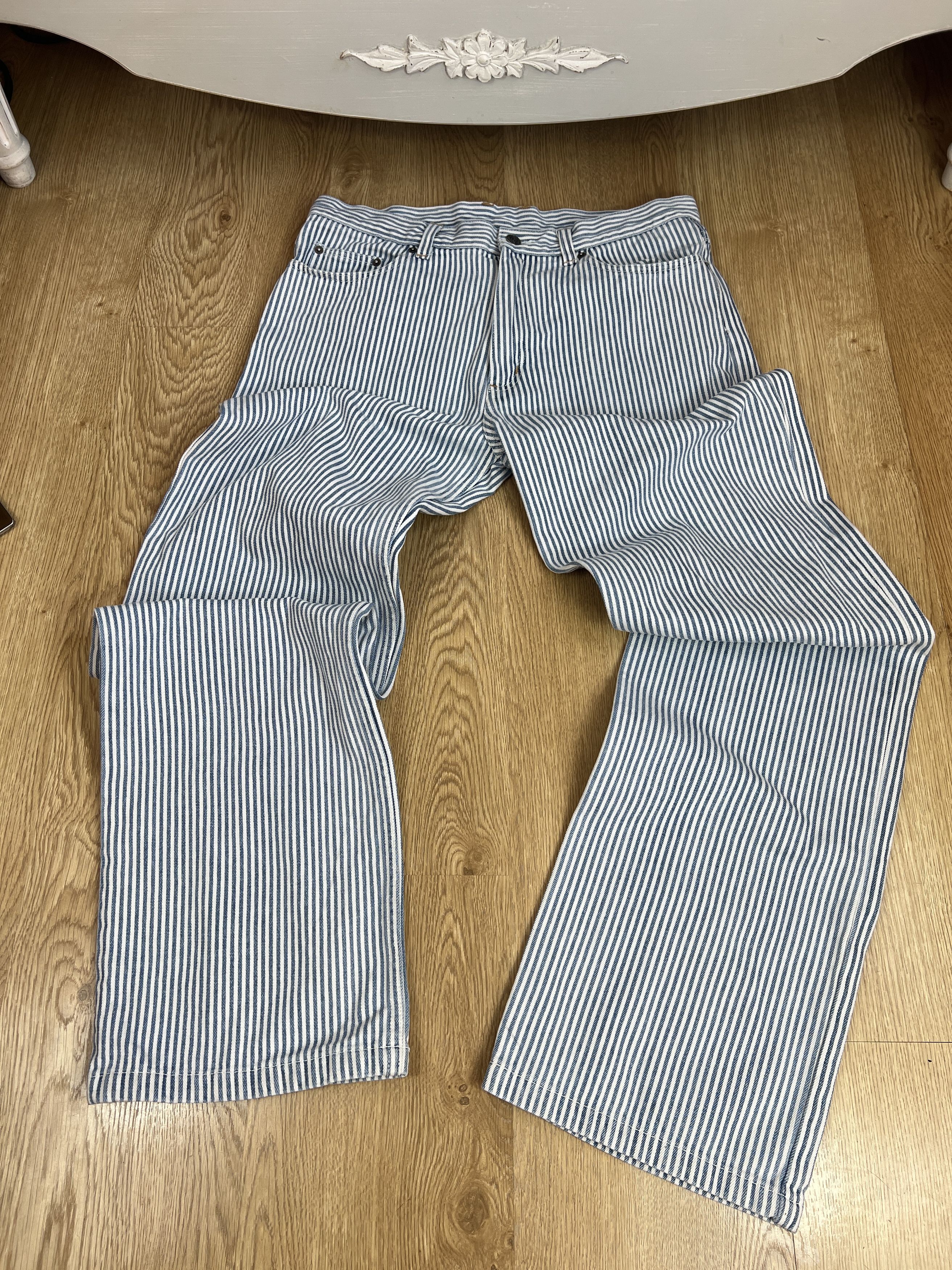 Vintage VINTAGE AVANTGARDE CRAZY STRIPED JEANS DENIM 90S Size US 32 / EU 48 - 1 Thumbnail