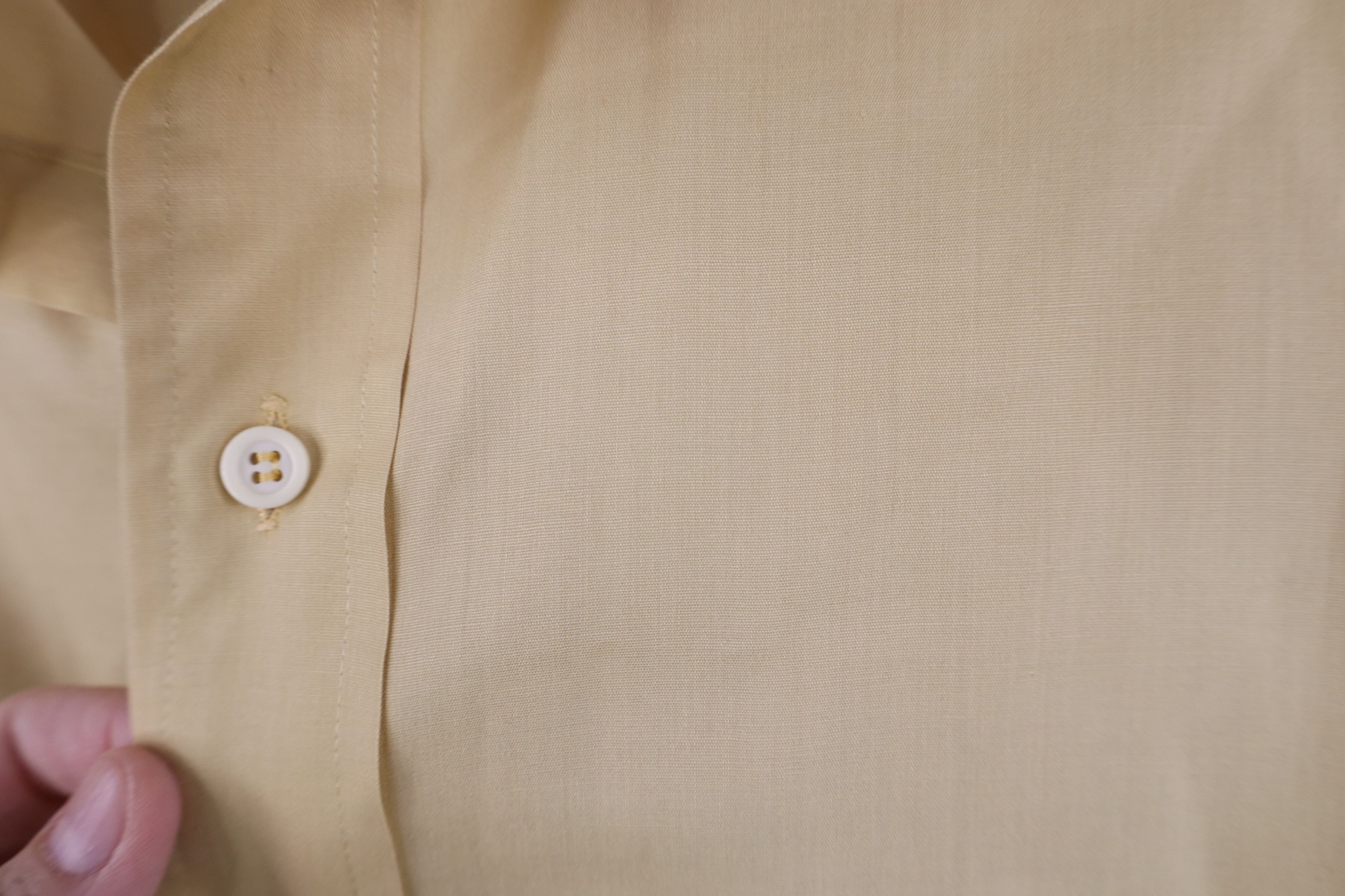 Vintage Vintage 60s Streetwear Collared Button Shirt Yellow USA Size US M / EU 48-50 / 2 - 8 Thumbnail