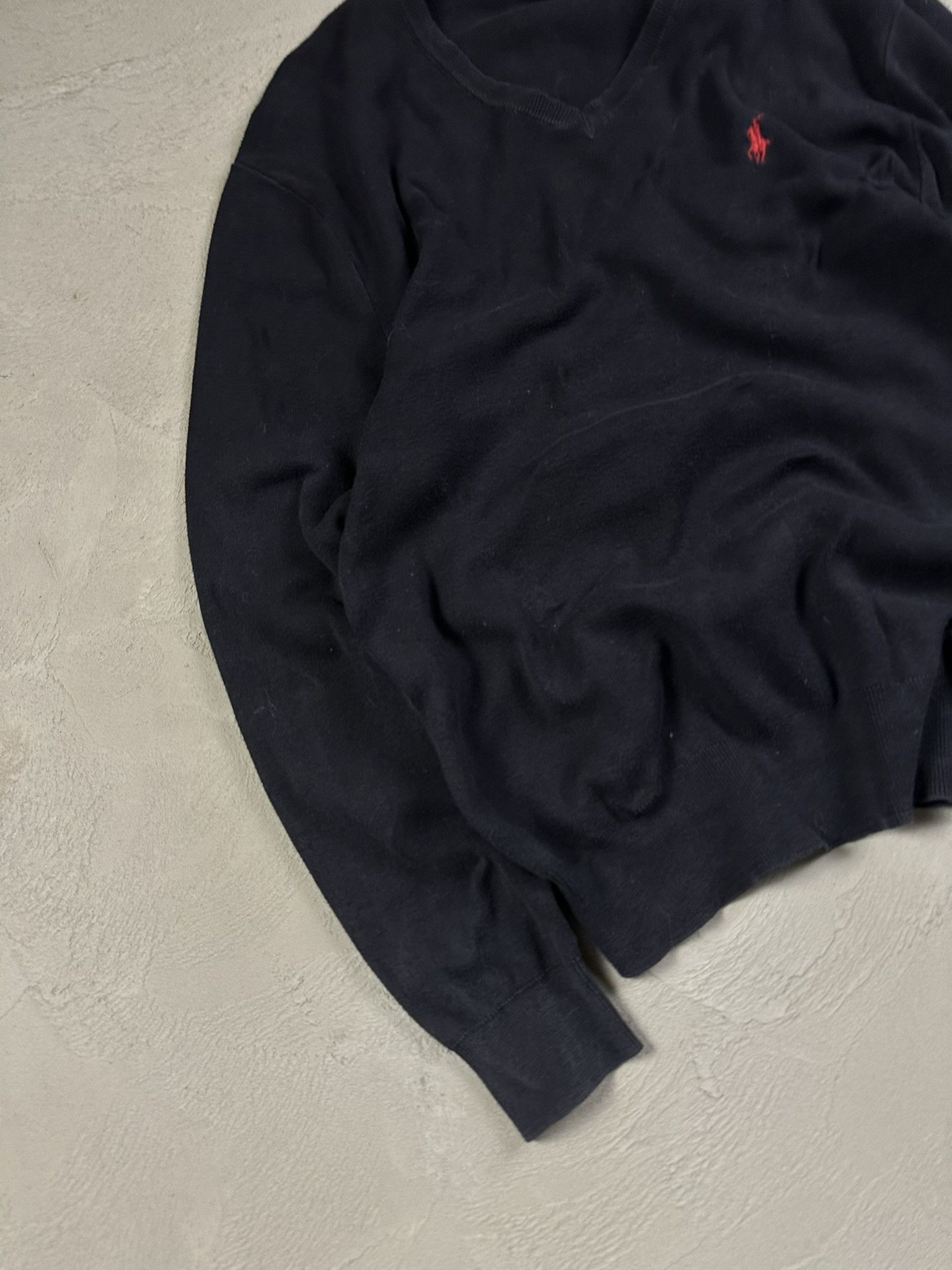 Polo Ralph Lauren Polo Ralph Lauren Logo Cotton V-neck Boxy Sweater Size US L / EU 52-54 / 3 - 4 Thumbnail