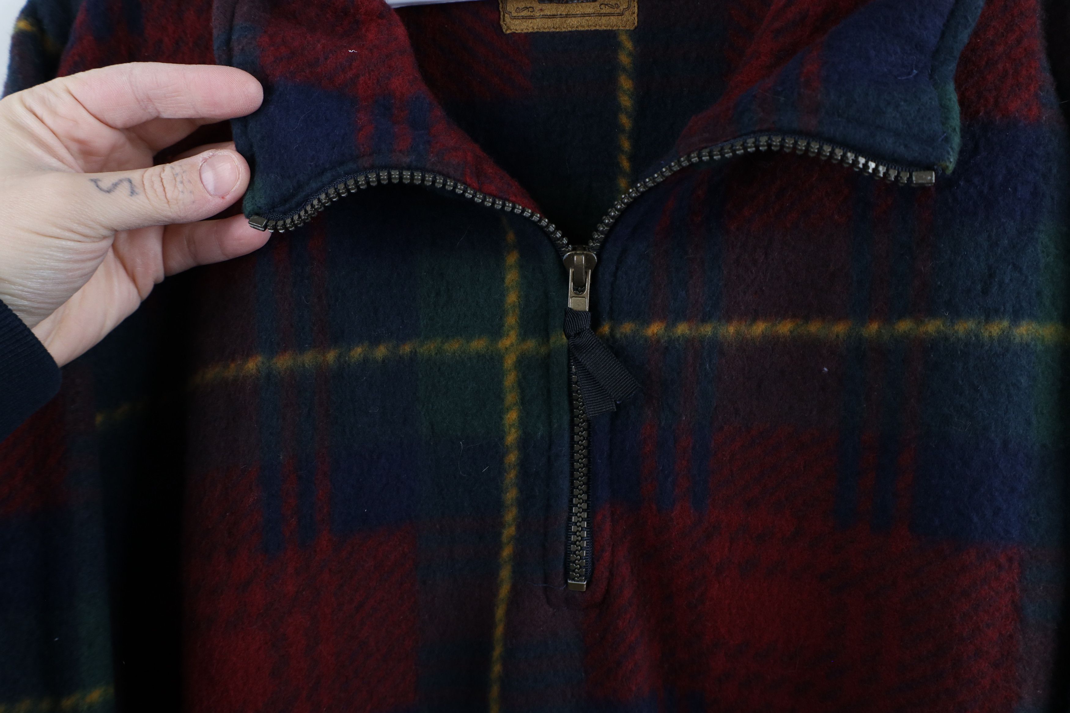 Vintage Vintage 90s Streetwear Heavyweight Half Zip Fleece Sweater Size US L / EU 52-54 / 3 - 4 Thumbnail