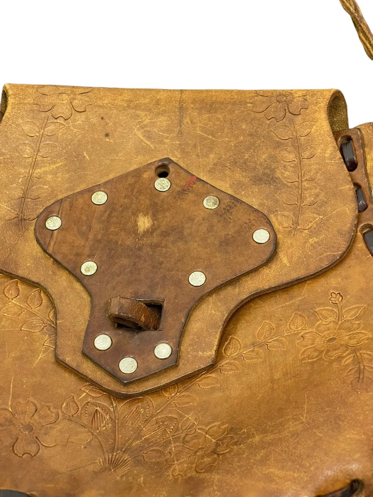 Genuine Leather Full Leather Patina Unknown Handmade Shoulder Bag 9🟩 Size ONE SIZE - 10 Thumbnail