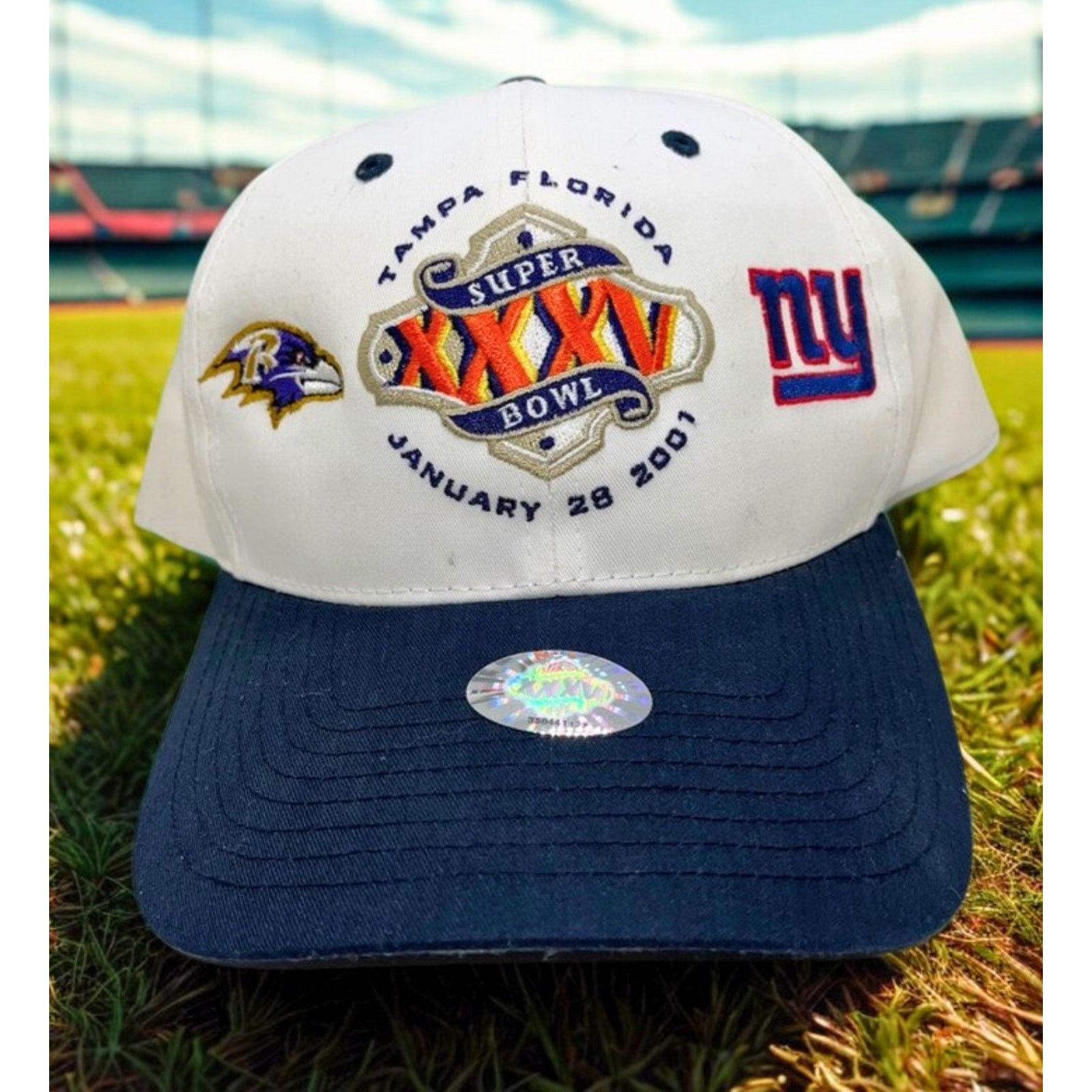 Twins Enterprise Inc. Super Bowl XXXV Giants vs Ravens Hat Twin Enterprises NFL Size ONE SIZE - 1 Thumbnail