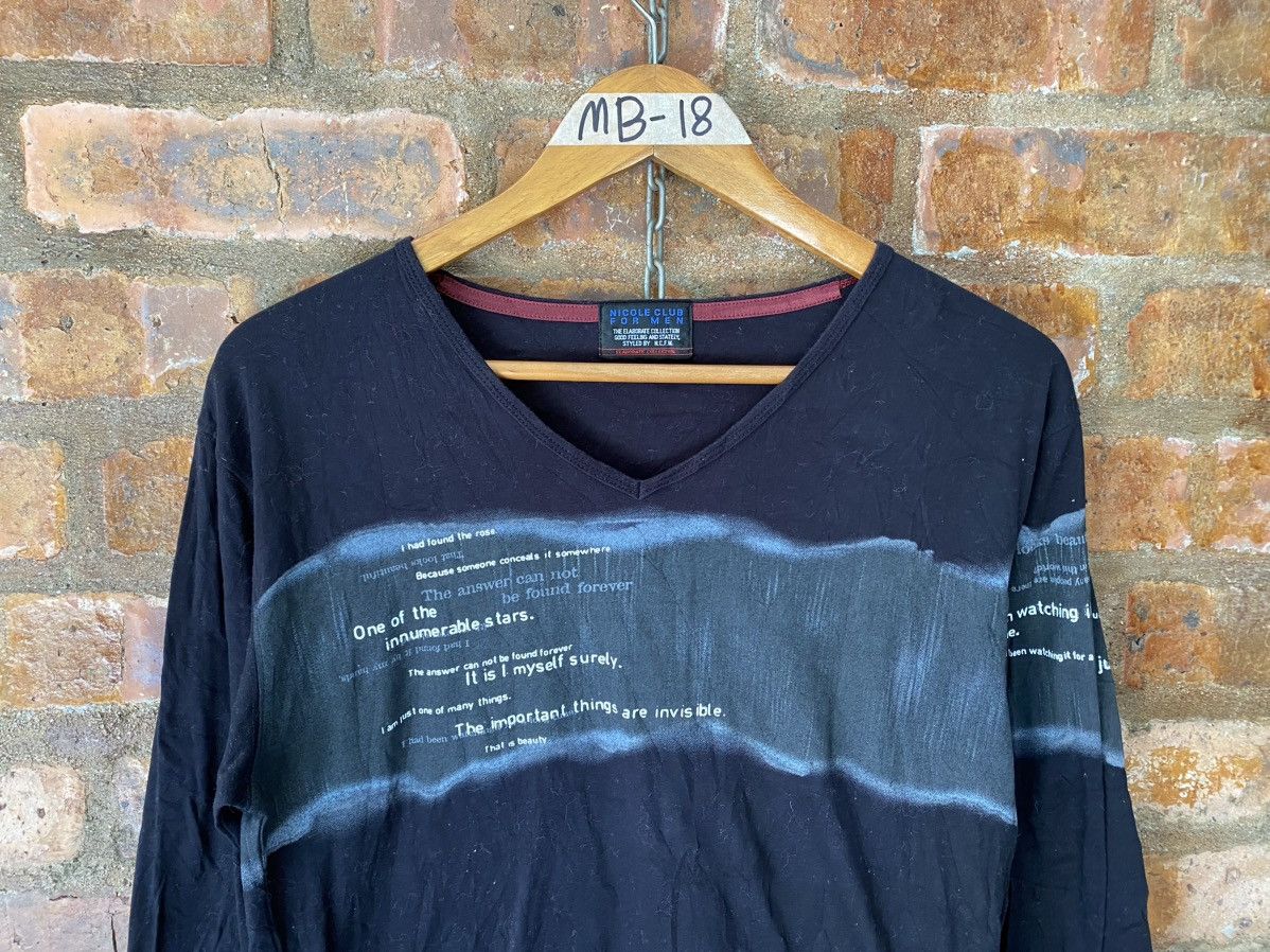 5351 POUR LES HOMMES 2000s Nicole Club for Men shadow POEM shirt Size US M / EU 48-50 / 2 - 3 Thumbnail