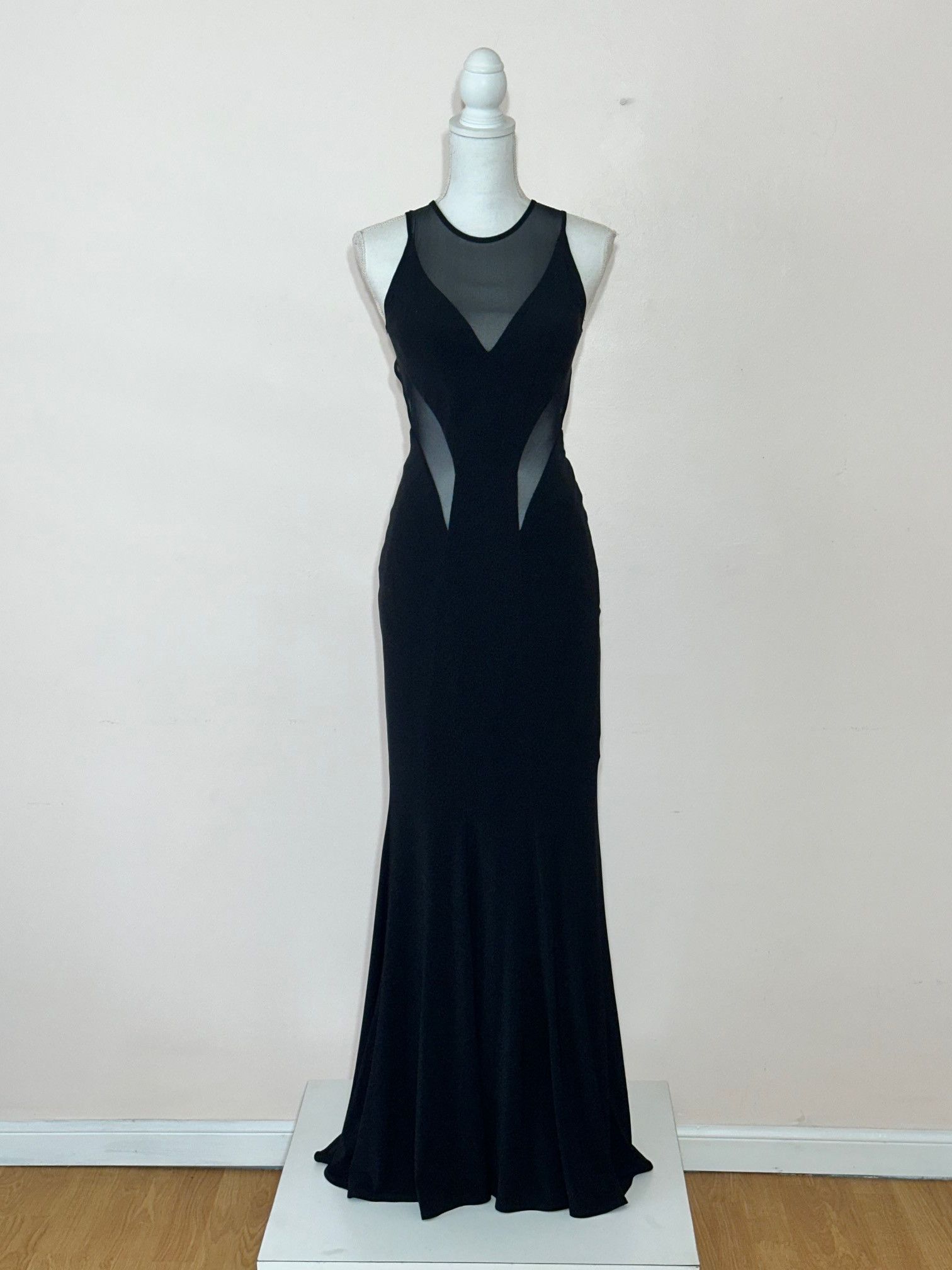 Vintage Betsy And Adam Satuesque Bias Form Fitting Gown Size XS / US 0-2 / IT 36-38 - 2 Thumbnail
