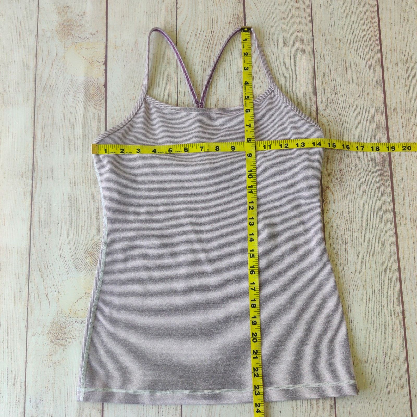 Lululemon Lululemon Power Y Tank purple wee stripe sz 6 Size M / US 6-8 / IT 42-44 - 7 Thumbnail
