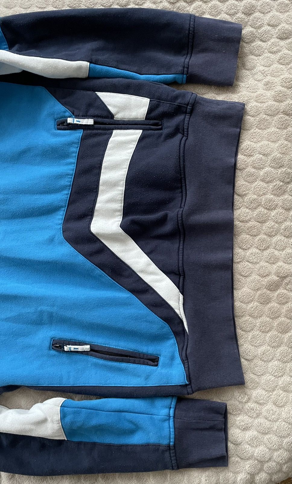 Vintage Vintage Chevrolet 1/4 Zip Racing Blue Sweatshirt Size US XL / EU 56 / 4 - 4 Thumbnail