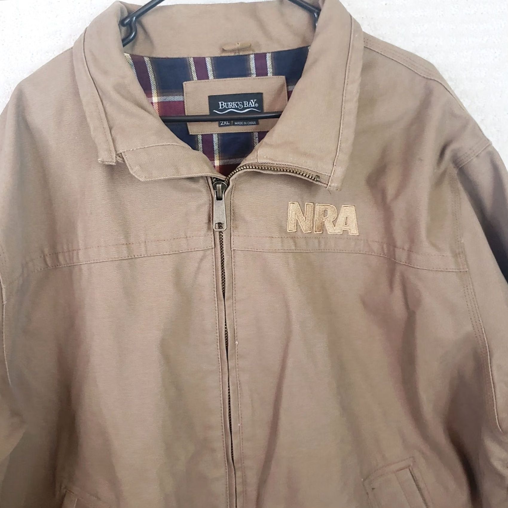 Vintage Burks Bay Jacket Mens 2XL XXL Cotton Flannel Lined Full Zip NRA National Rifle Size US XXL / EU 58 / 5 - 2 Thumbnail