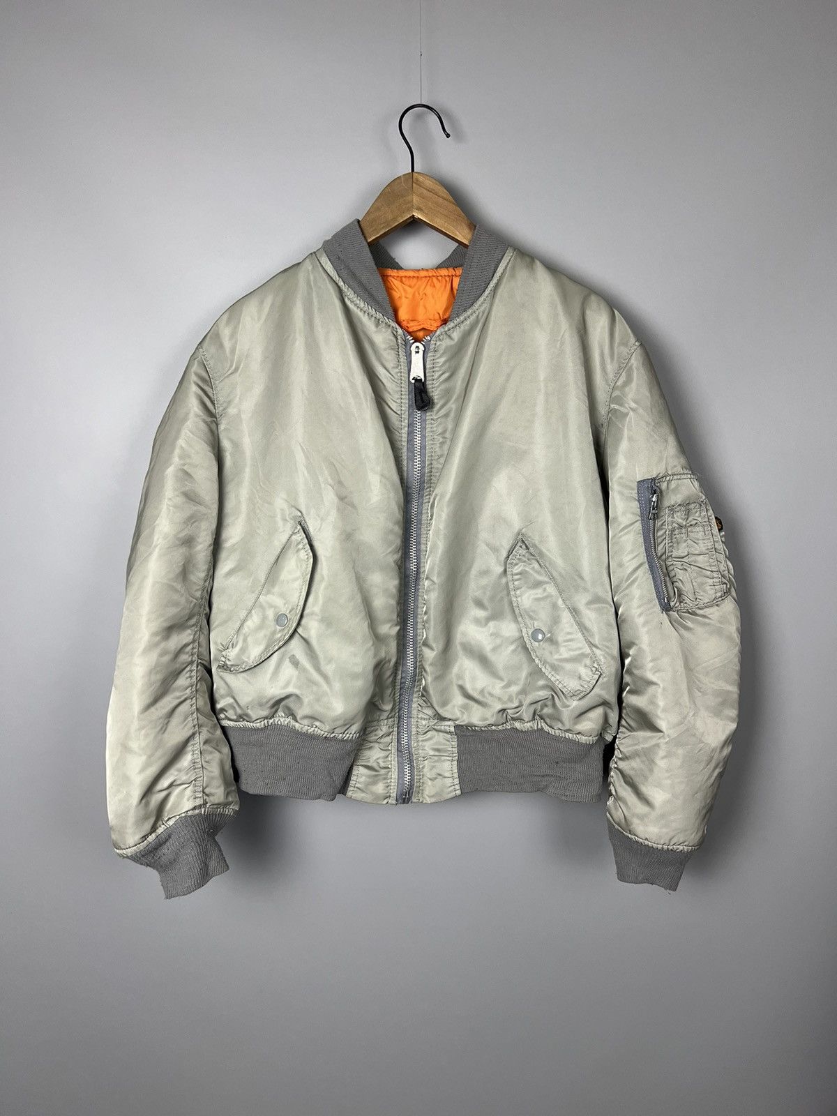 Alpha Industries XL-L Alpha Industries vintage flight reversible bomber jacke Size US XL / EU 56 / 4 - 1 Thumbnail