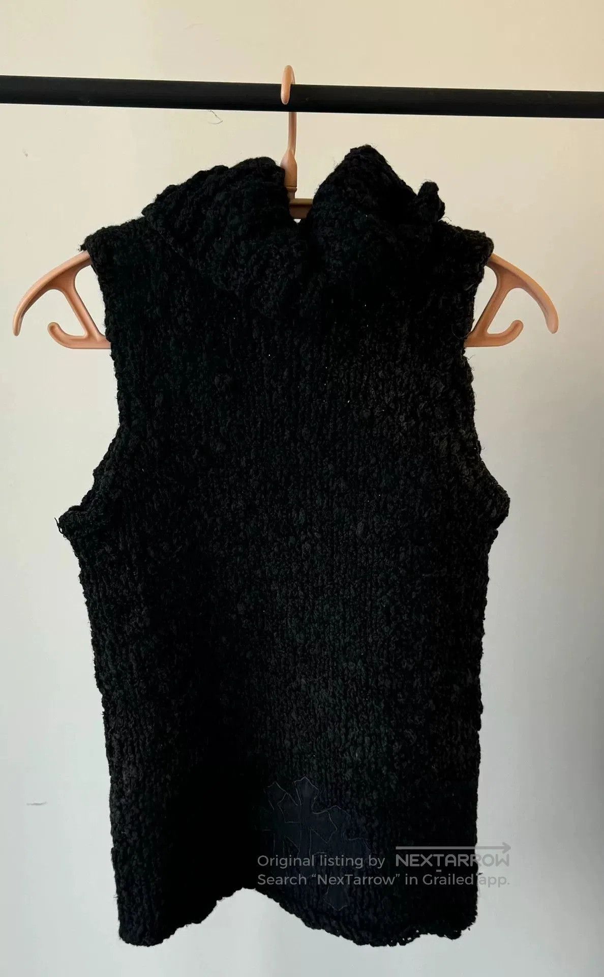 Chrome Hearts black knitted sleeveless turtleneck sweater. Size S / US 4 / IT 40 - 2 Thumbnail