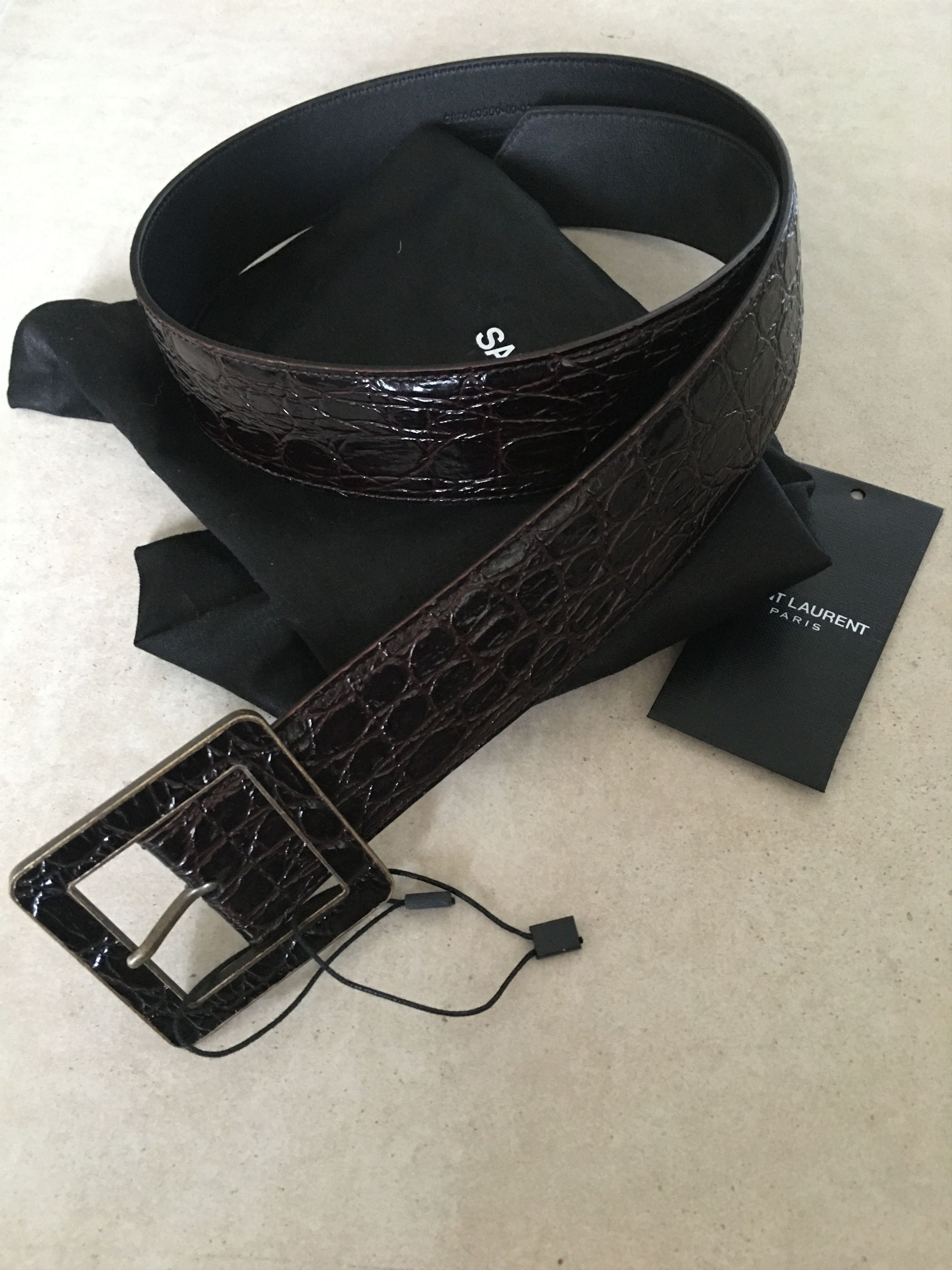 Saint Laurent Paris Belt in Leather Size ONE SIZE - 1 Thumbnail