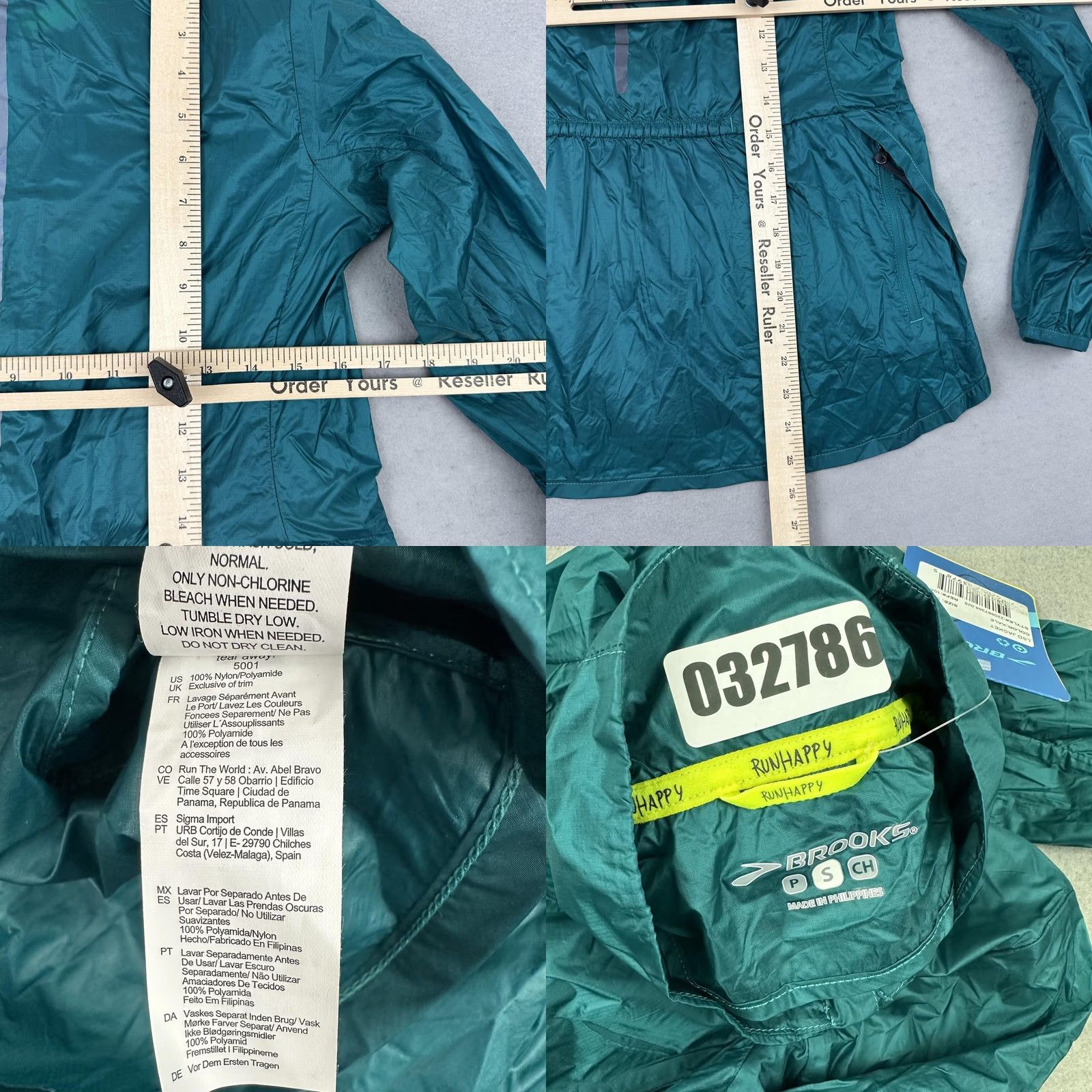 Brooks Brooks LSD Jacket Womens Small Kale Windbreaker Packable Reflective S Running & Jogging Zip Pockets Green Size S / US 4 / IT 40 - 8 Thumbnail