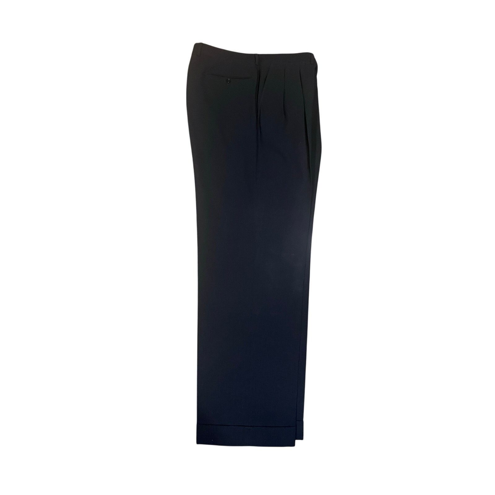 Canali Canali Suit 44R 38x32 Black Wool Italy Designer Mens 2 Piece Size 44R - 13 Thumbnail