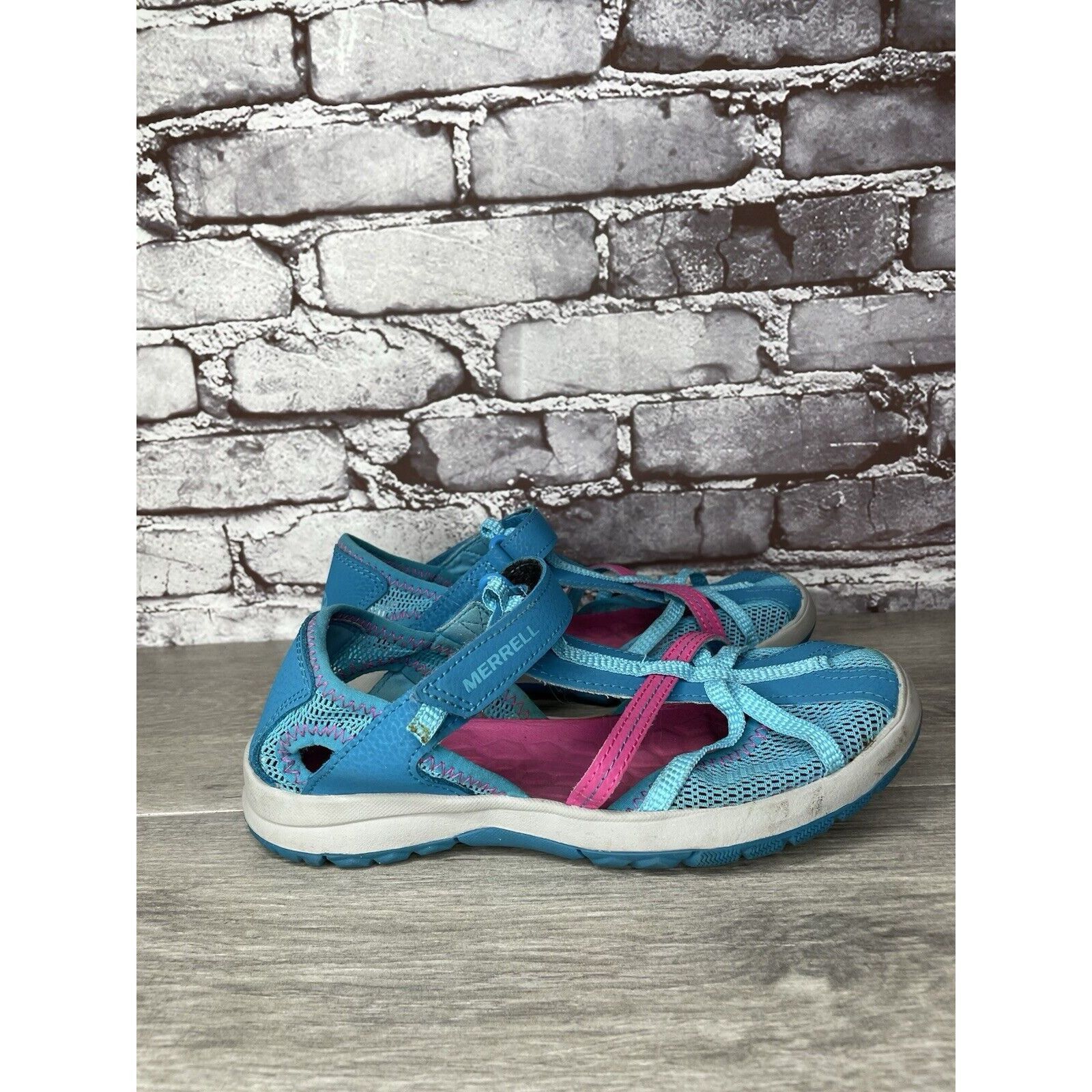 Merrell Merrell 61594 Blue Textile Synthetic Mesh Maryjane Strap Sho Size US 5 / IT 35 - 23 Thumbnail