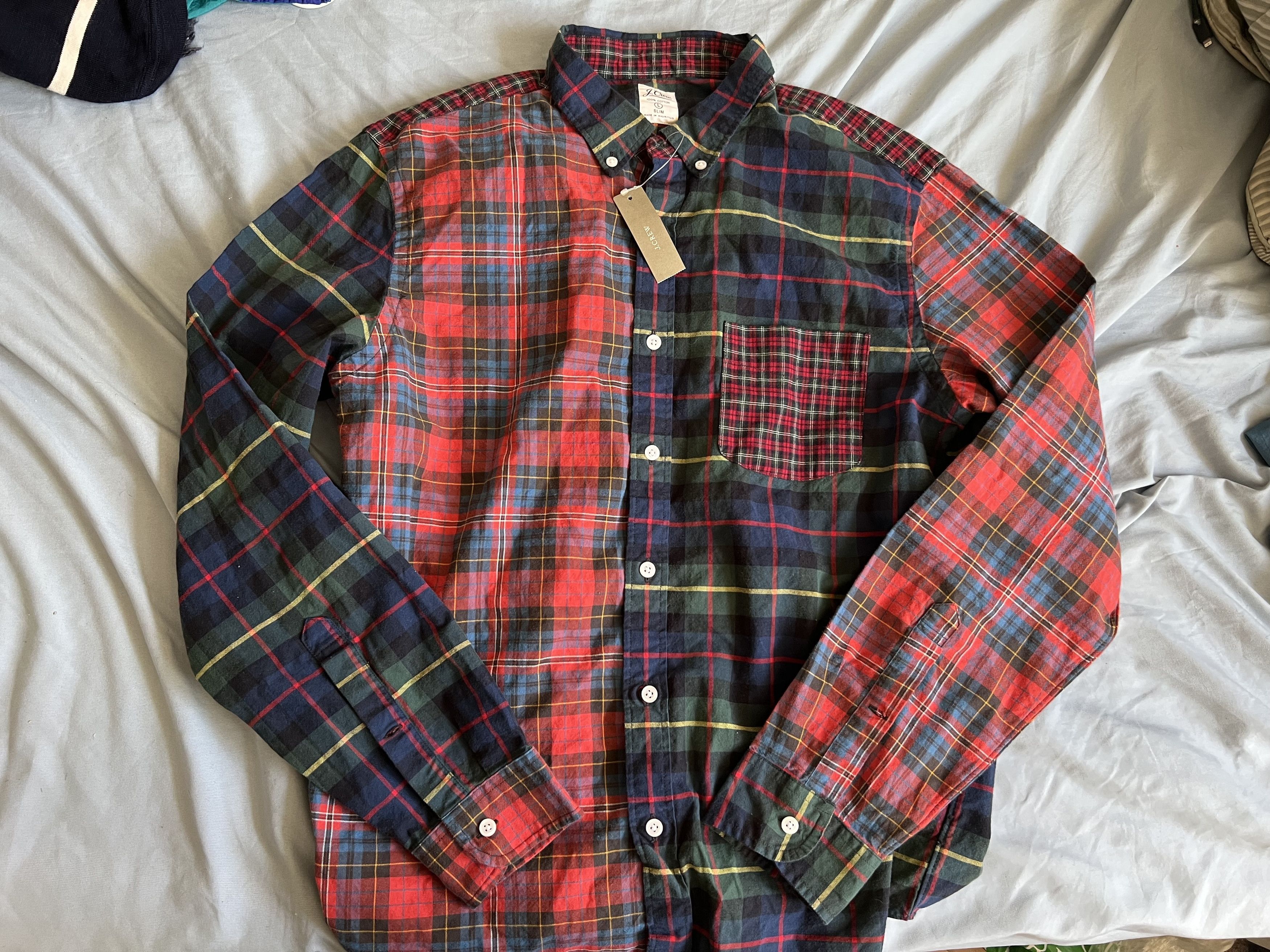 J.Crew J. Crew Tartan Patchwork shirt large slim fit $98 Size US L / EU 52-54 / 3 - 2 Thumbnail