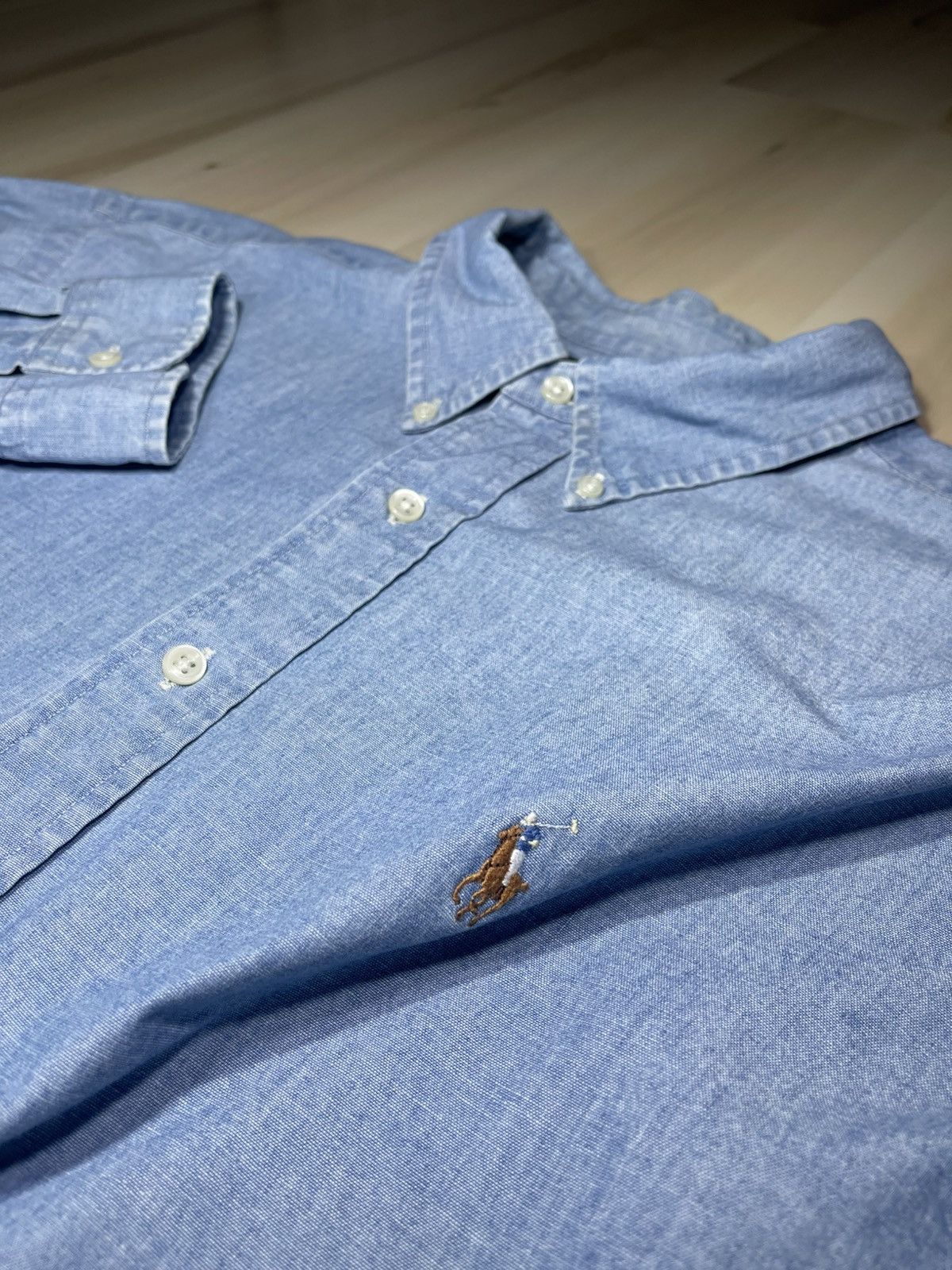 Polo Ralph Lauren Polo Ralph Lauren Men’s Denim Chambray Sz XXL Classic Fit Size US XXL / EU 58 / 5 - 1 Thumbnail