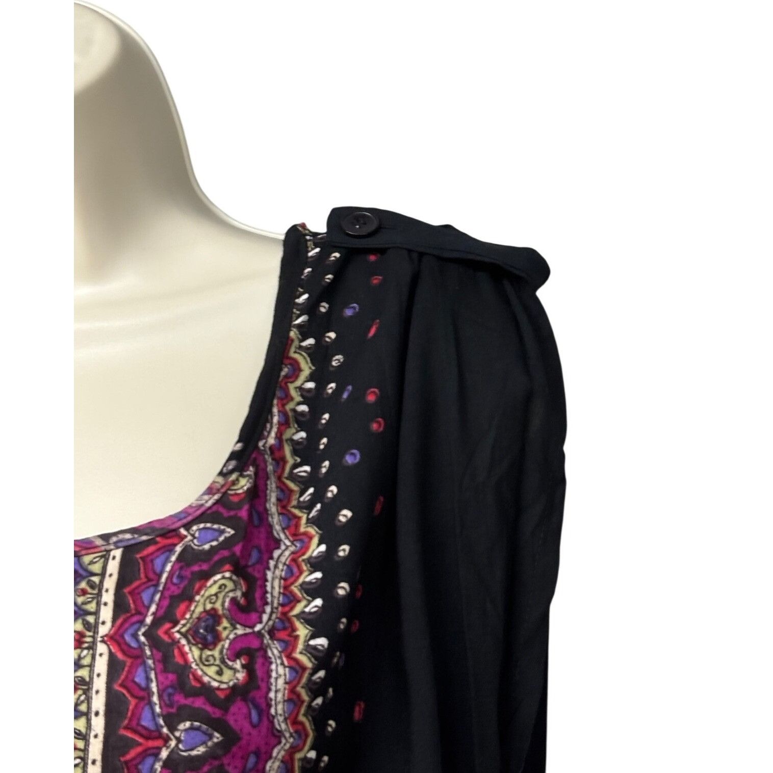 Other Angie Womens Black & Purple Boho Print Sleeveless Mini Dress Size S / US 4 / IT 40 - 2 Thumbnail