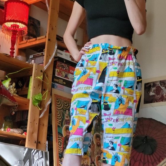 Vintage Vintage Brobell Egyptian Cairo cartoon capri pants Size 32" / US 10 / IT 46 - 2 Thumbnail