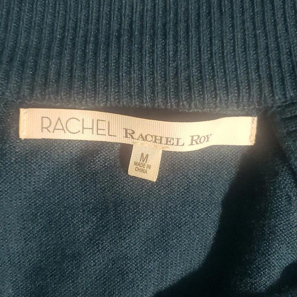 Designer CT871 Rachael Roy Teal Short Sleeve Sweater Size M / US 6-8 / IT 42-44 - 5 Thumbnail