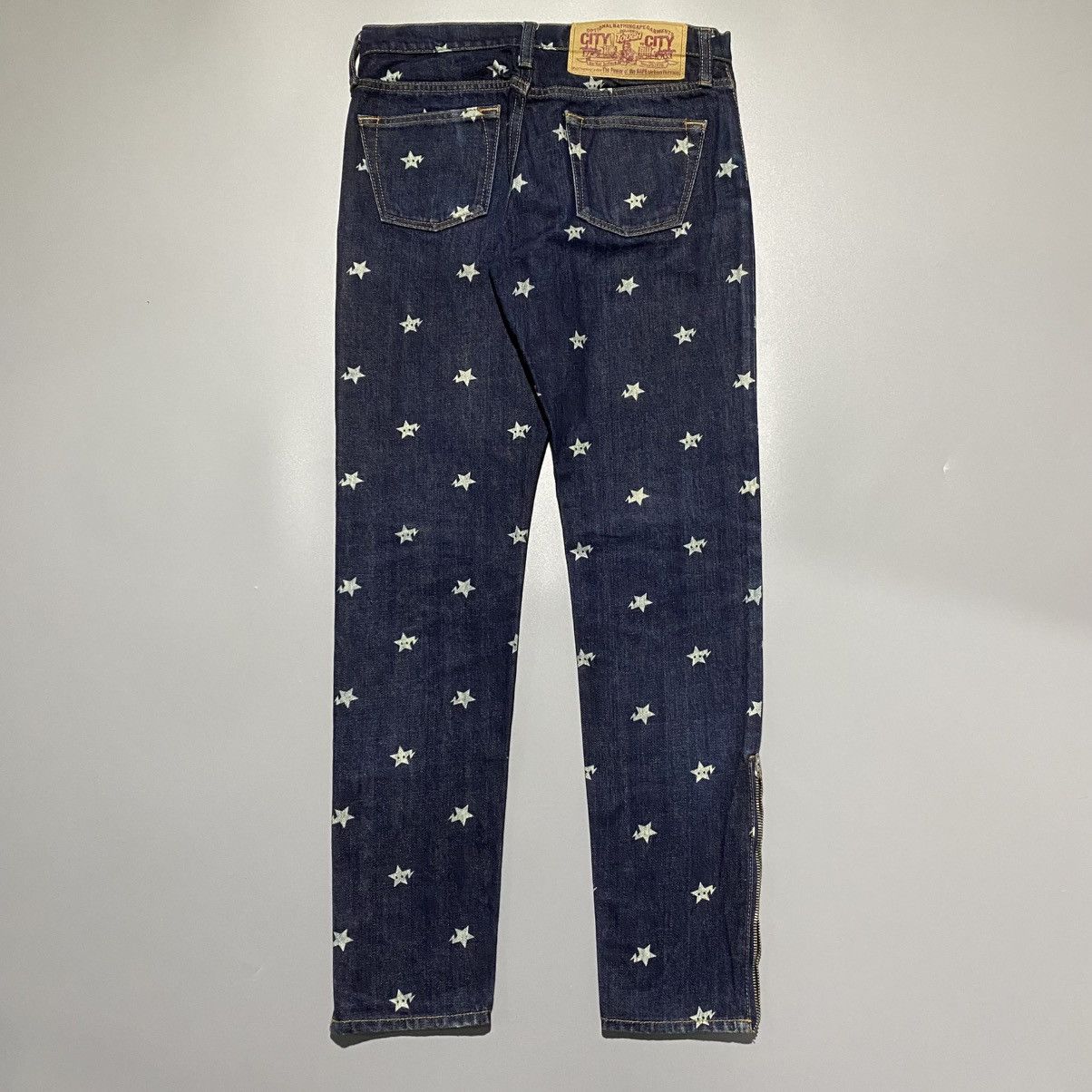 Bape A BATHING APE Apestar All-Over Print Denim - Pants Size 28" / US 6 / IT 42 - 8 Thumbnail
