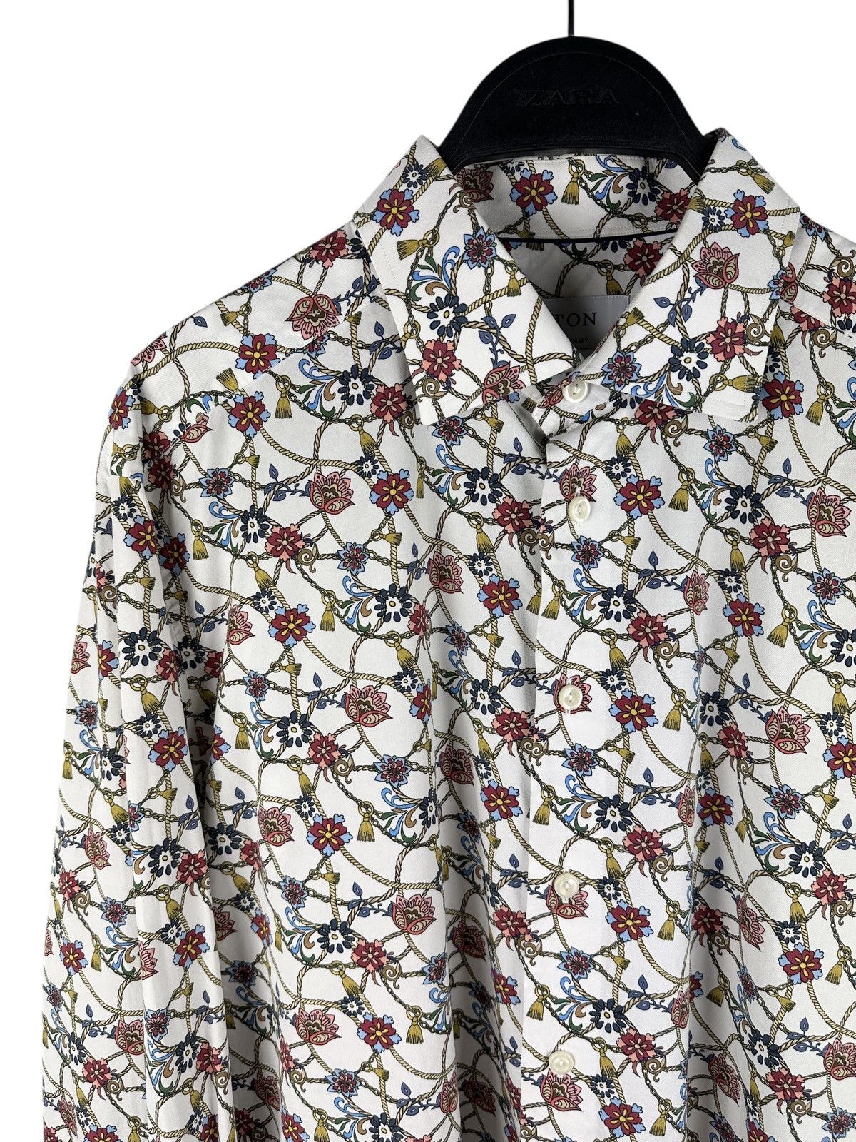 Eton Eton Contemporary Floral Print Long Sleeve Button Up Shirt Size US L / EU 52-54 / 3 - 2 Thumbnail
